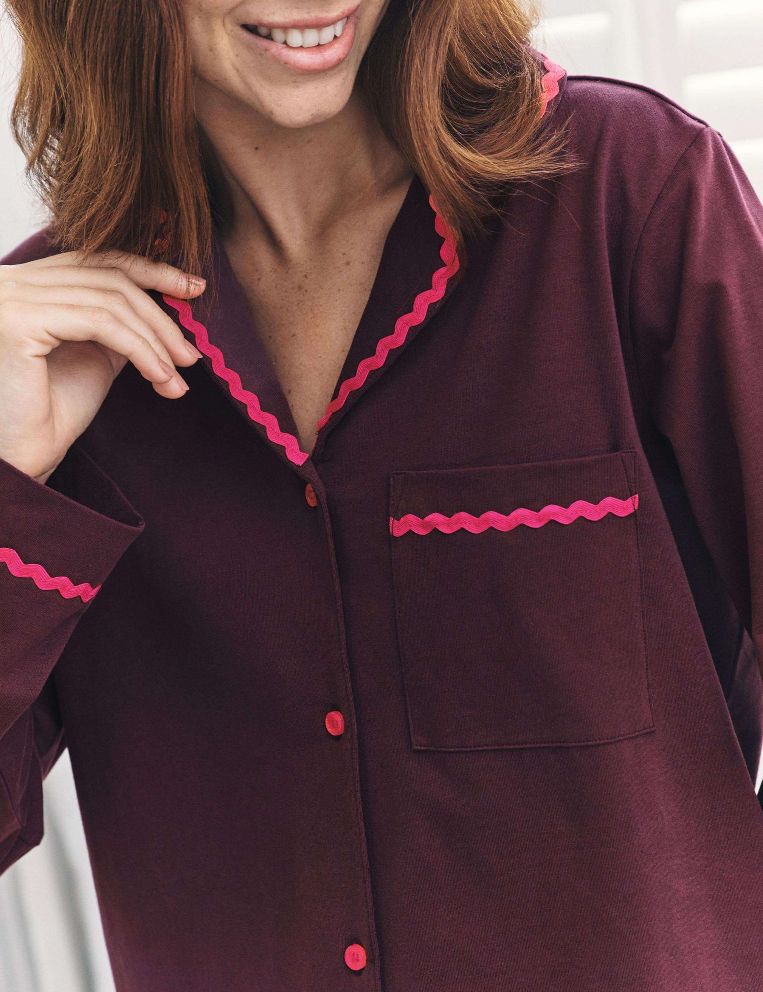 Cotton Rich Embroidered Good Night Pyjama Set 4 of 7