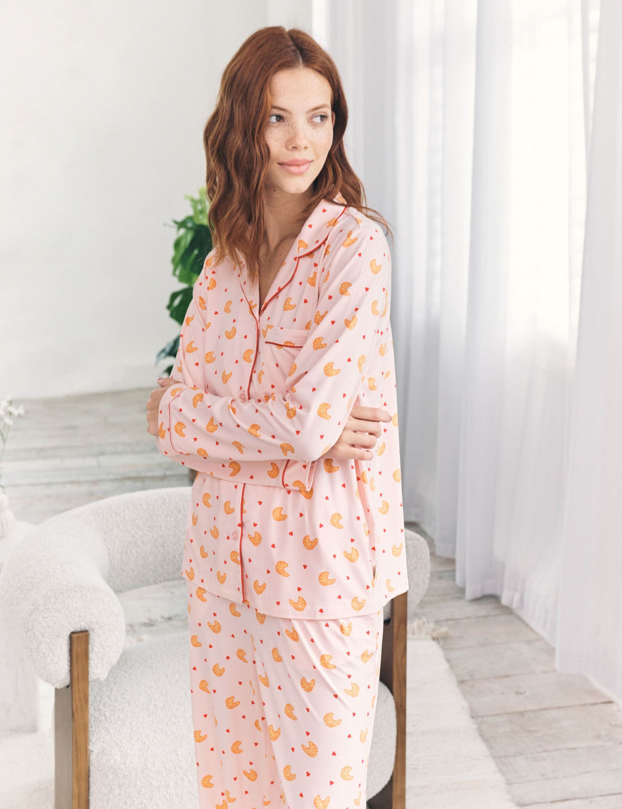 Jersey Croissant Print Pyjama Set 2 of 5