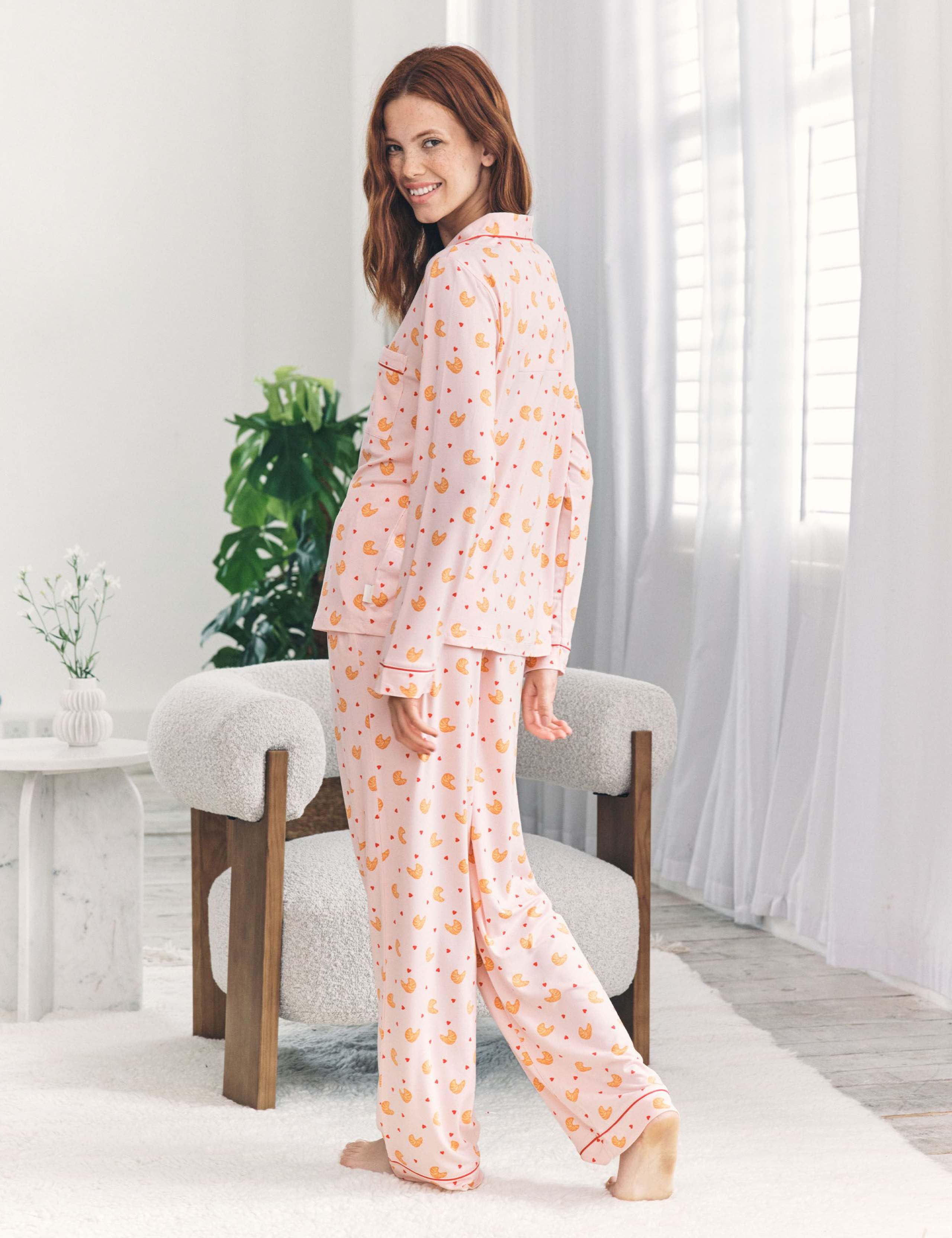 Jersey Croissant Print Pyjama Set 3 of 5