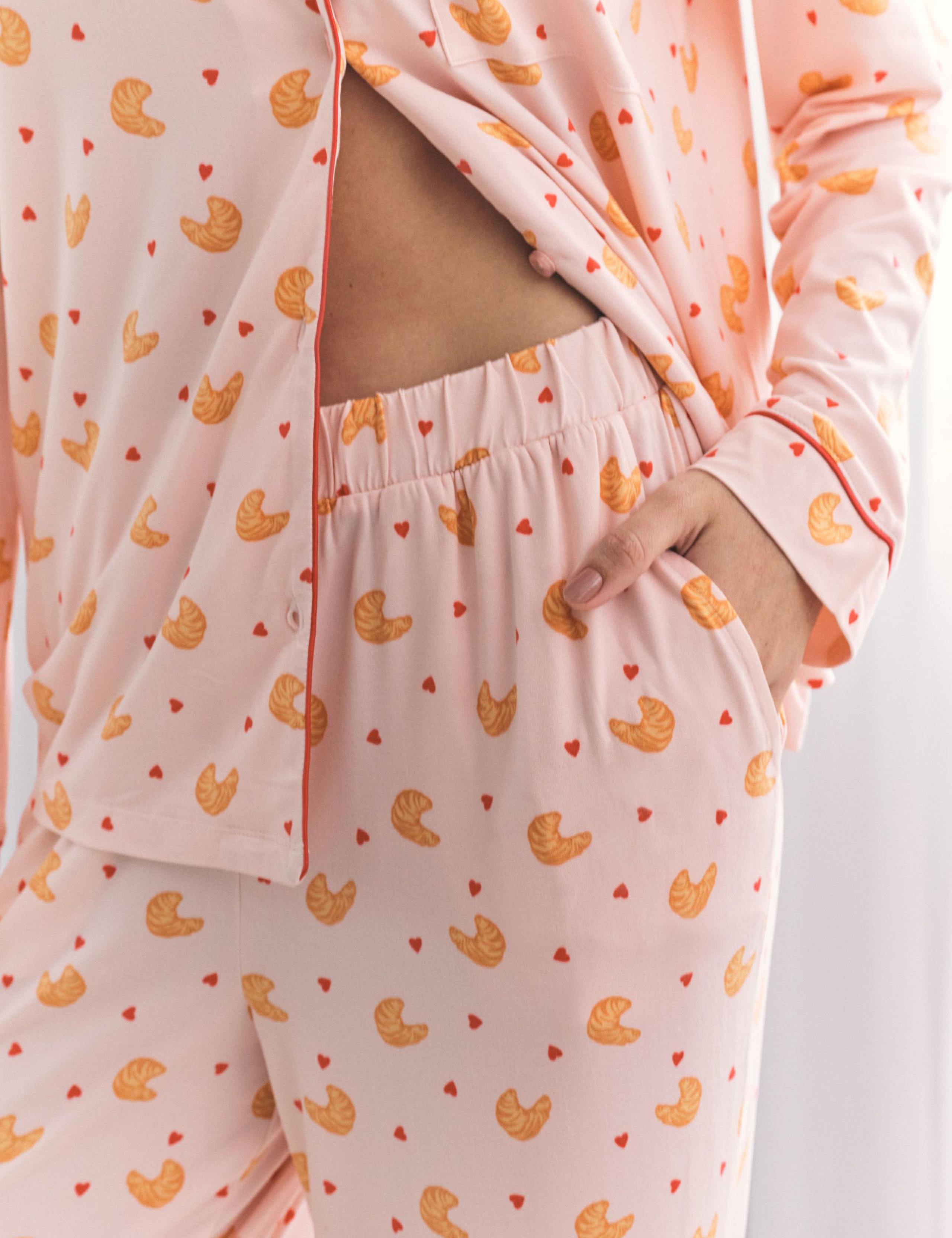 Jersey Croissant Print Pyjama Set 5 of 5