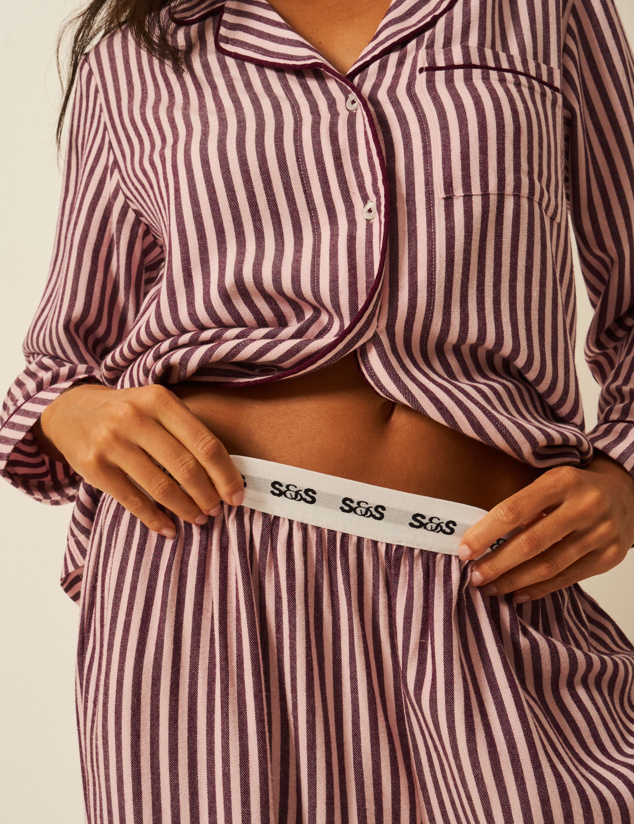 Brushed Striped Pyjama Bottoms 3 of 3