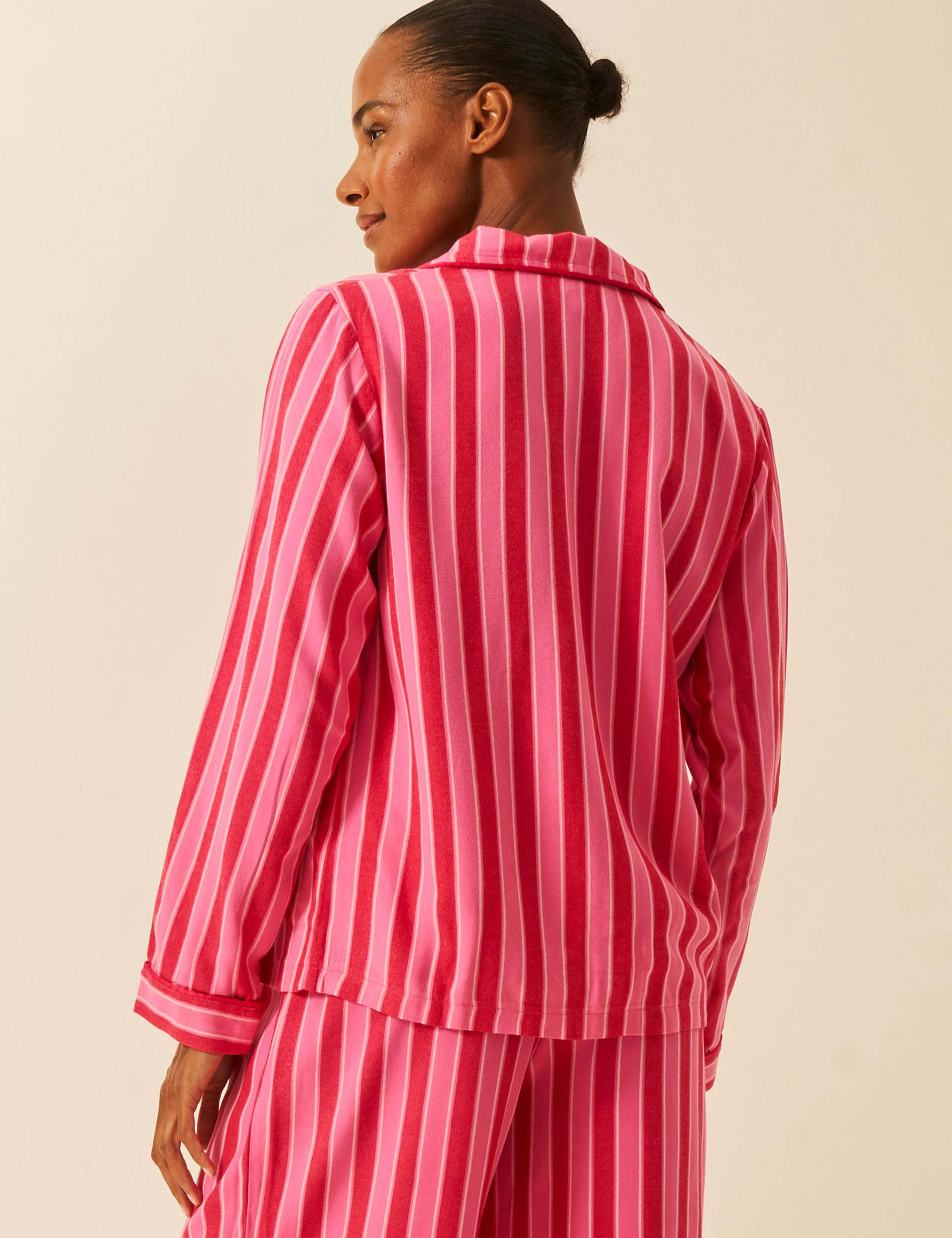 Brushed Striped Revere Pyjama Top 3 of 3
