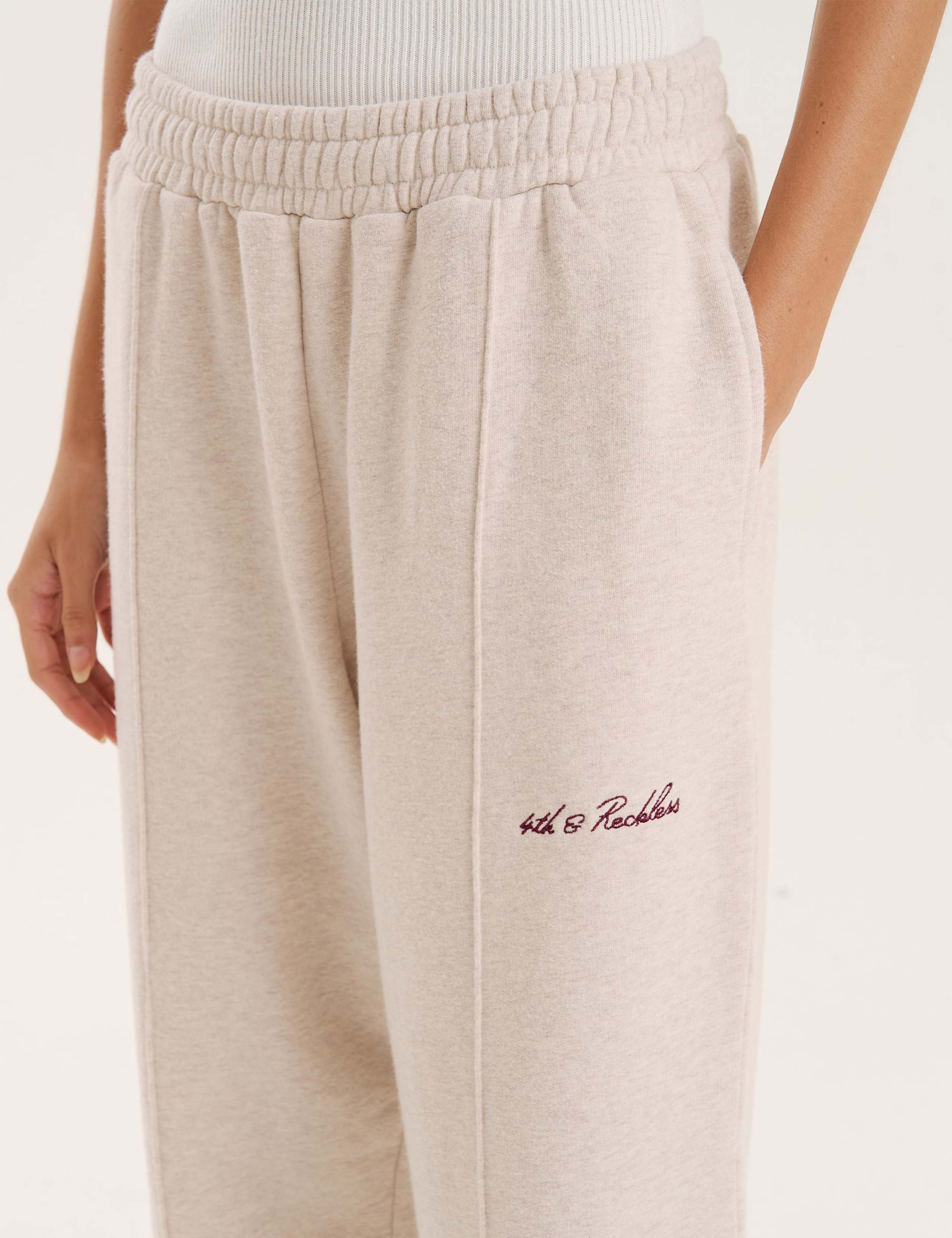 Pure Cotton Wide Leg Joggers 3 of 4