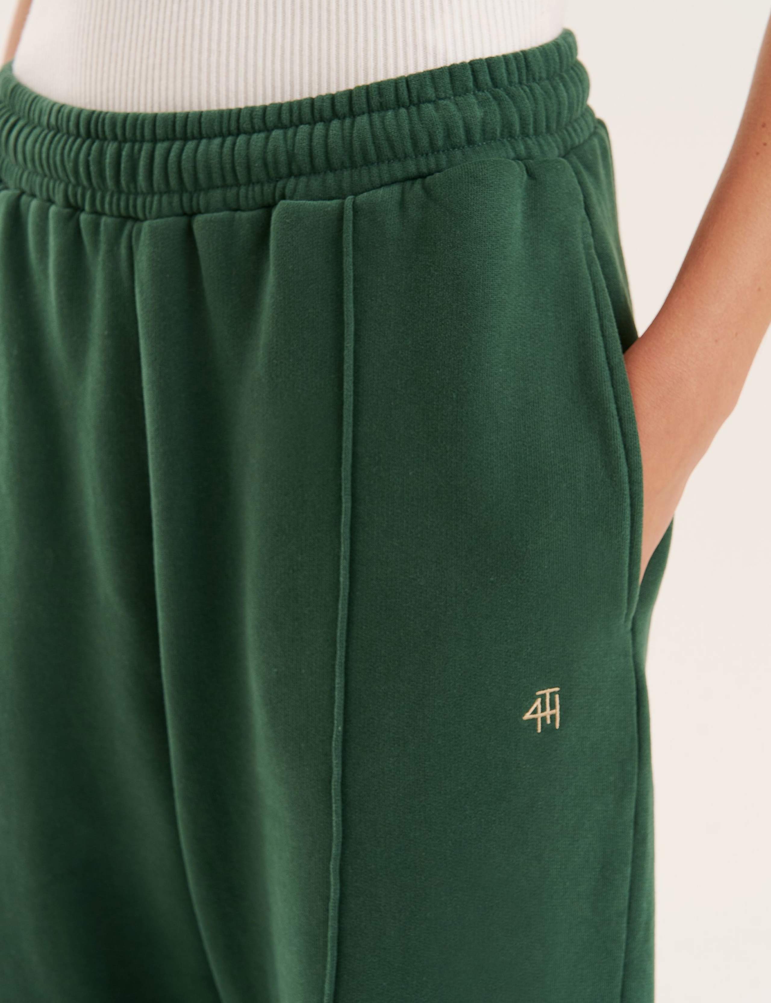 Pure Cotton Wide Leg Joggers 3 of 4