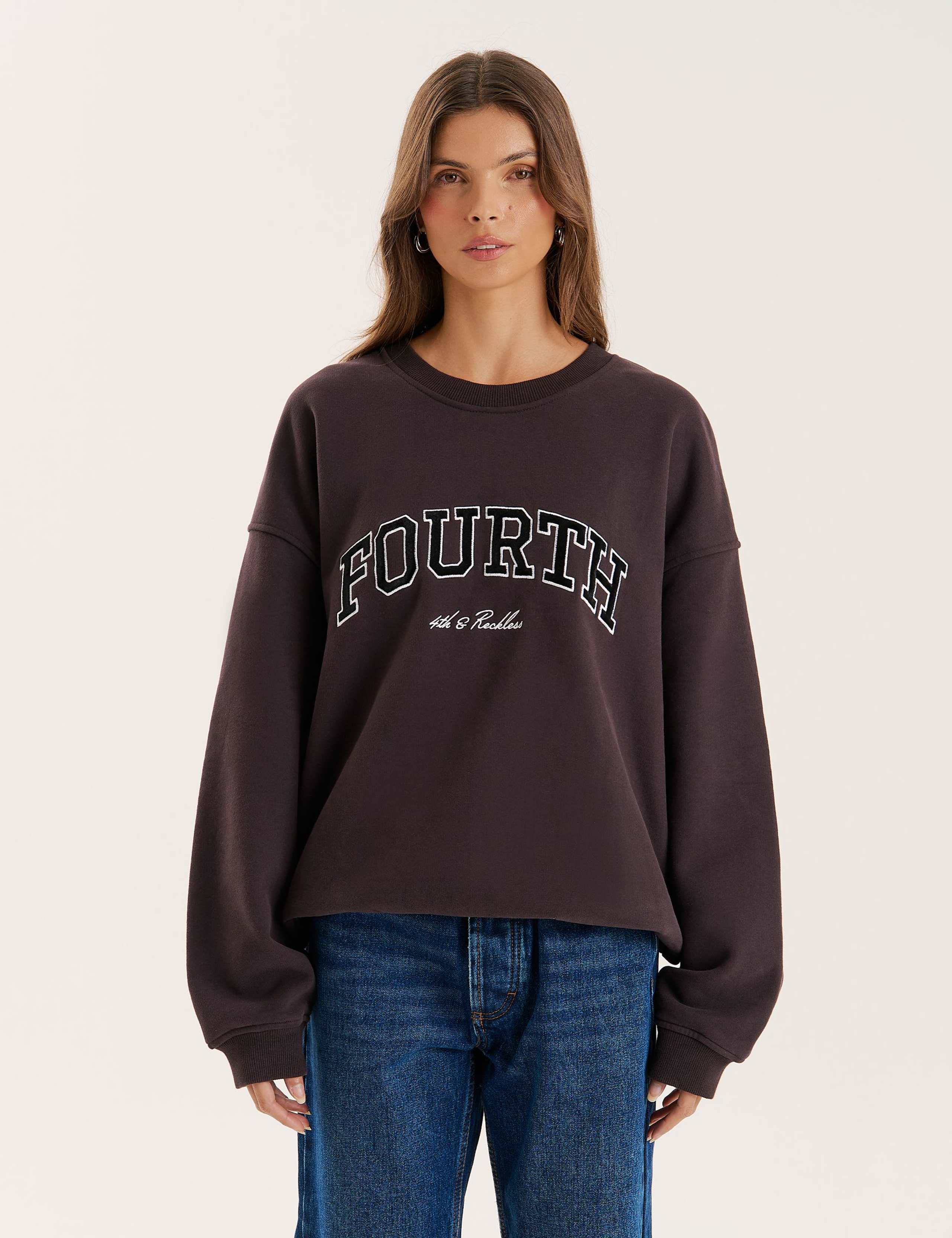 Pure Cotton Slogan Crew Neck Sweatshirt 3 of 4