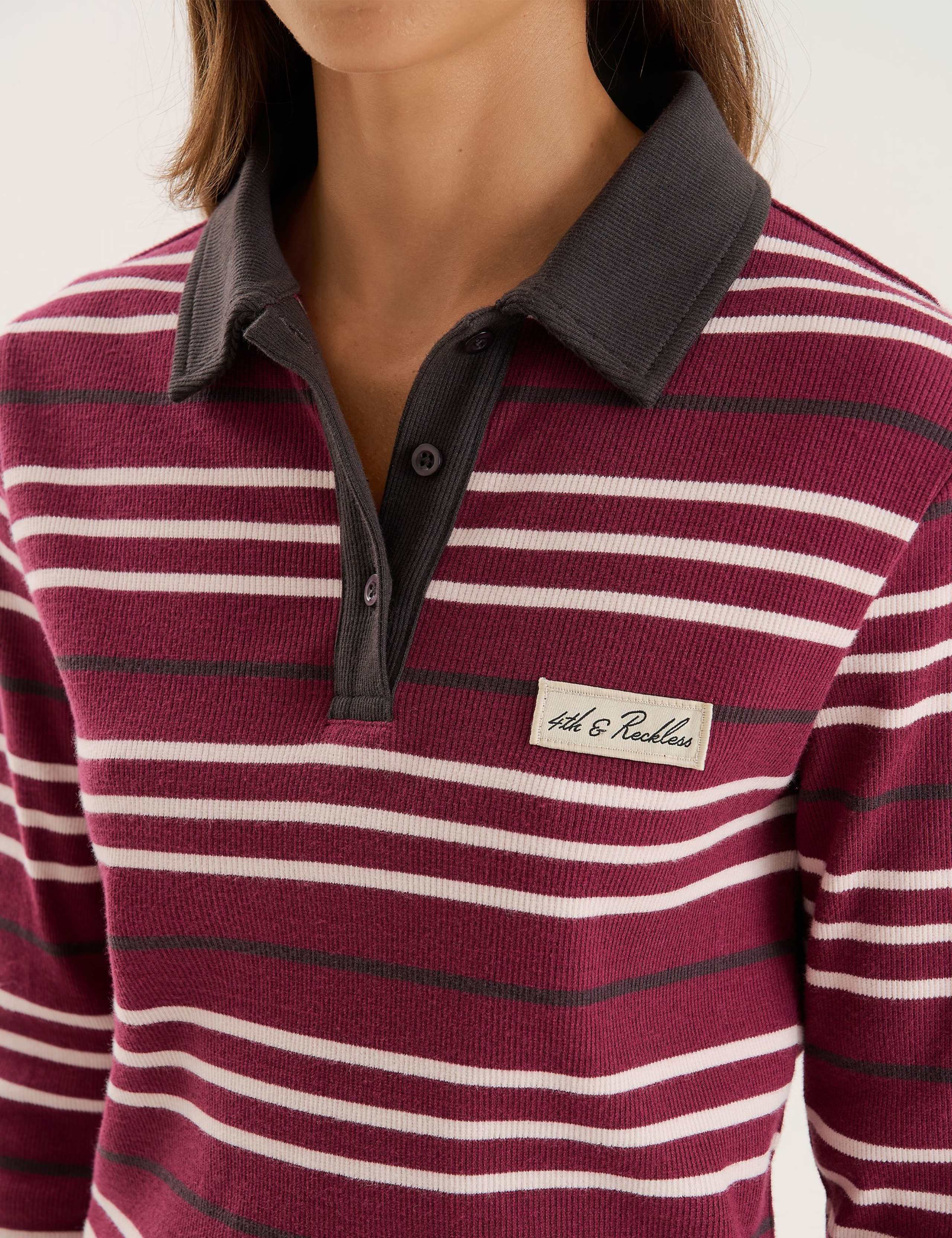 Cotton Rich Striped Rugby Top 4 of 4