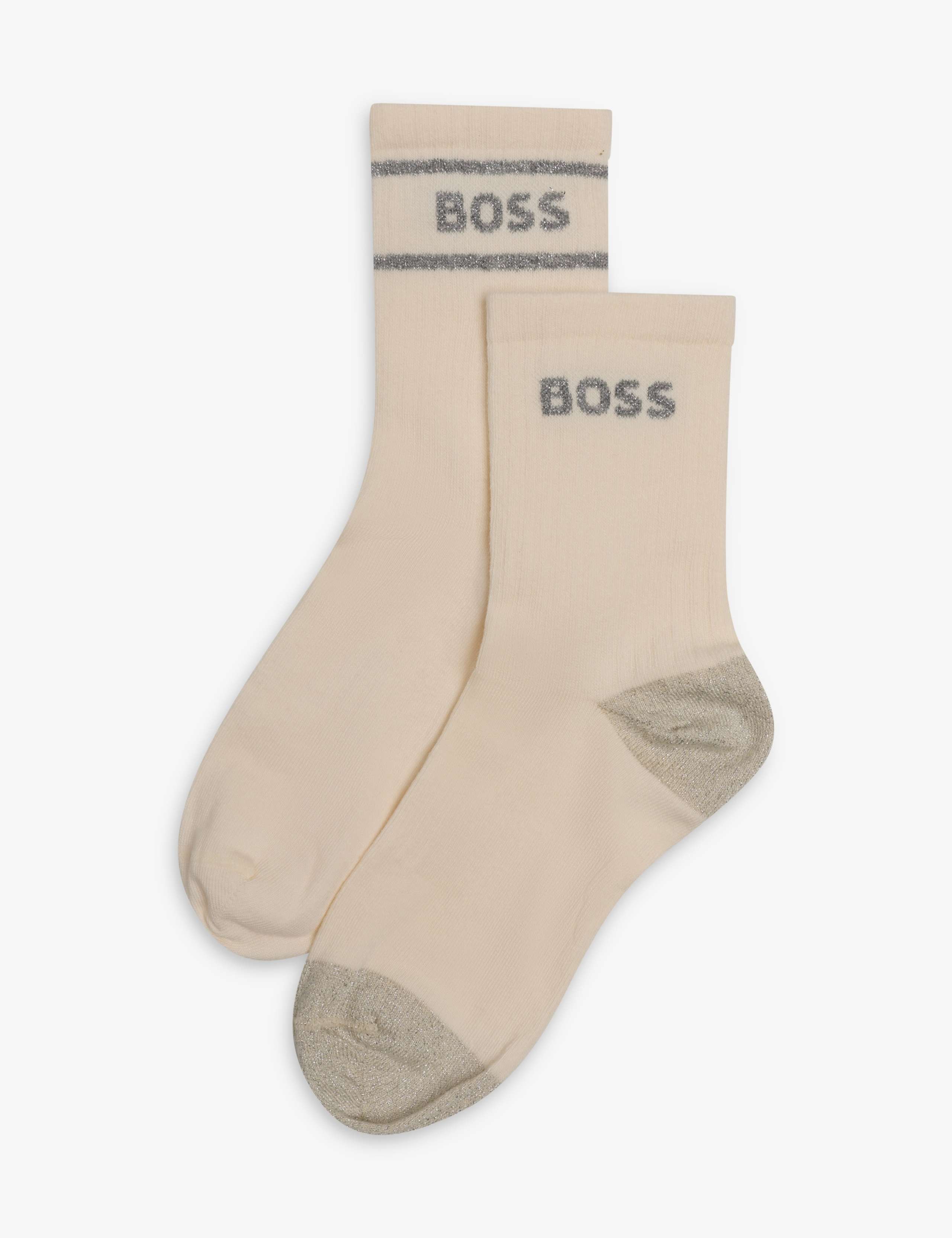 2pk Cotton Rich Glitter Ankle High Socks 1 of 2