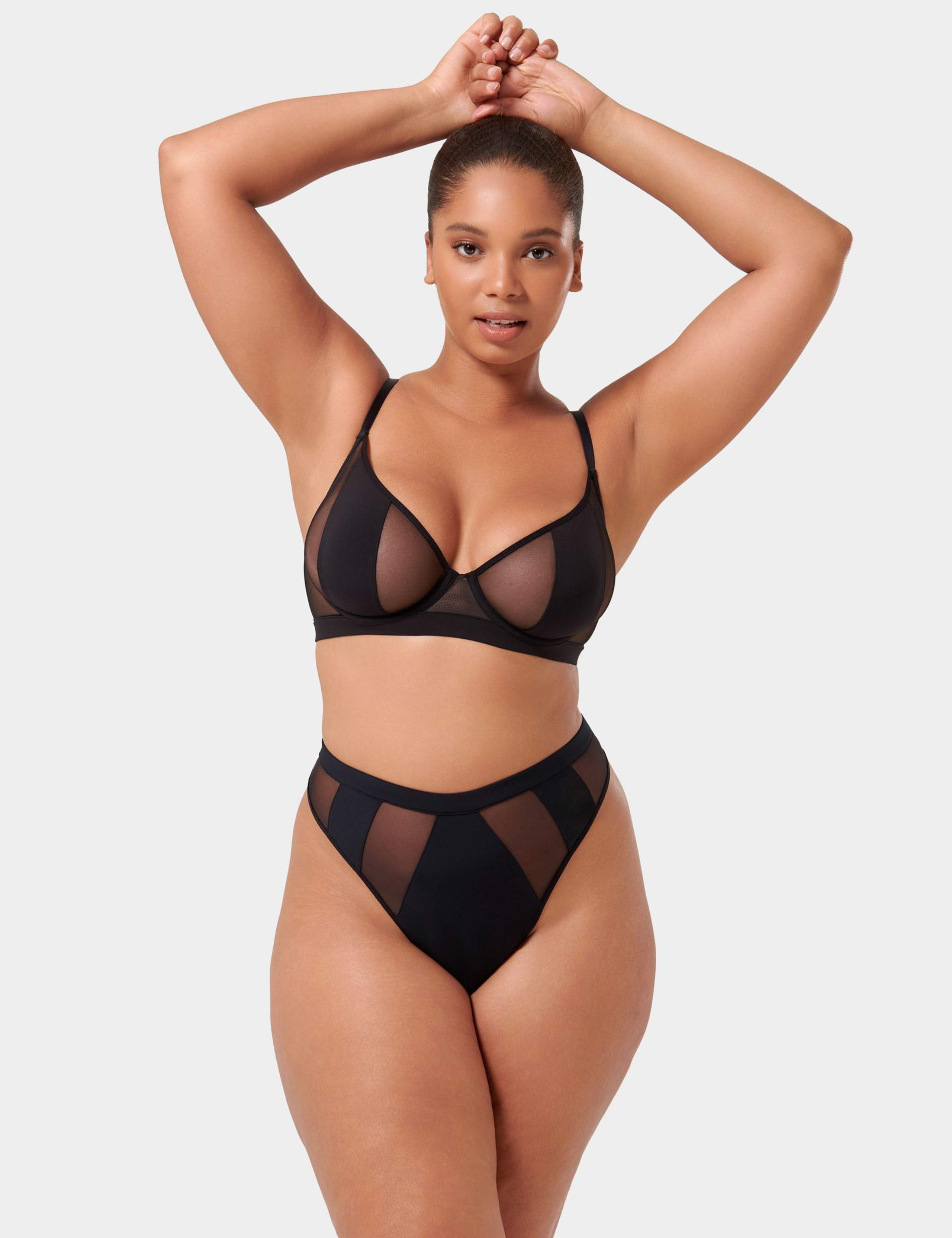 Orla Mesh & Chiffon High Waisted Thong 4 of 5