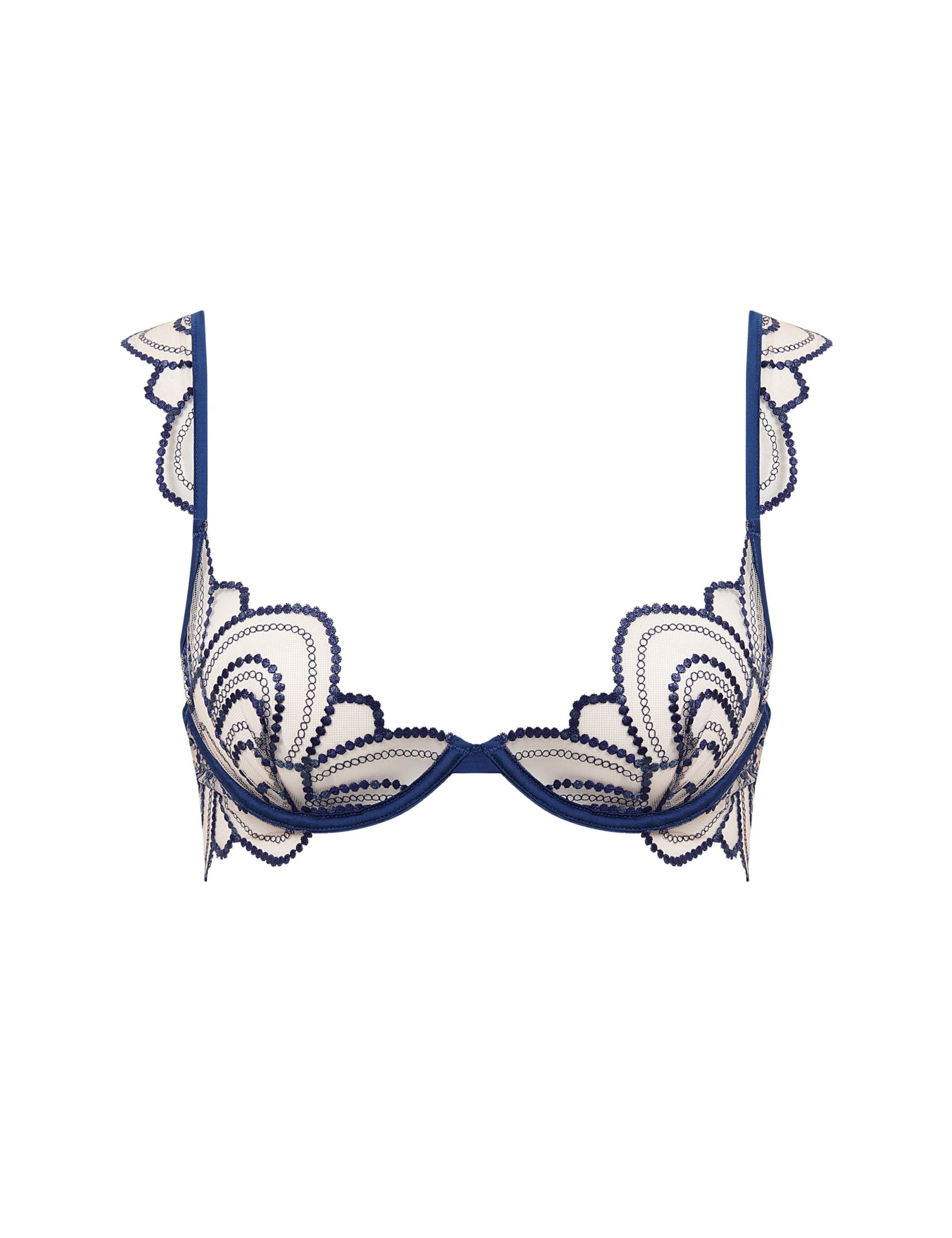 Soraya Embroidered Sheer Wired Demi Cup Bra (B-F) 2 of 4