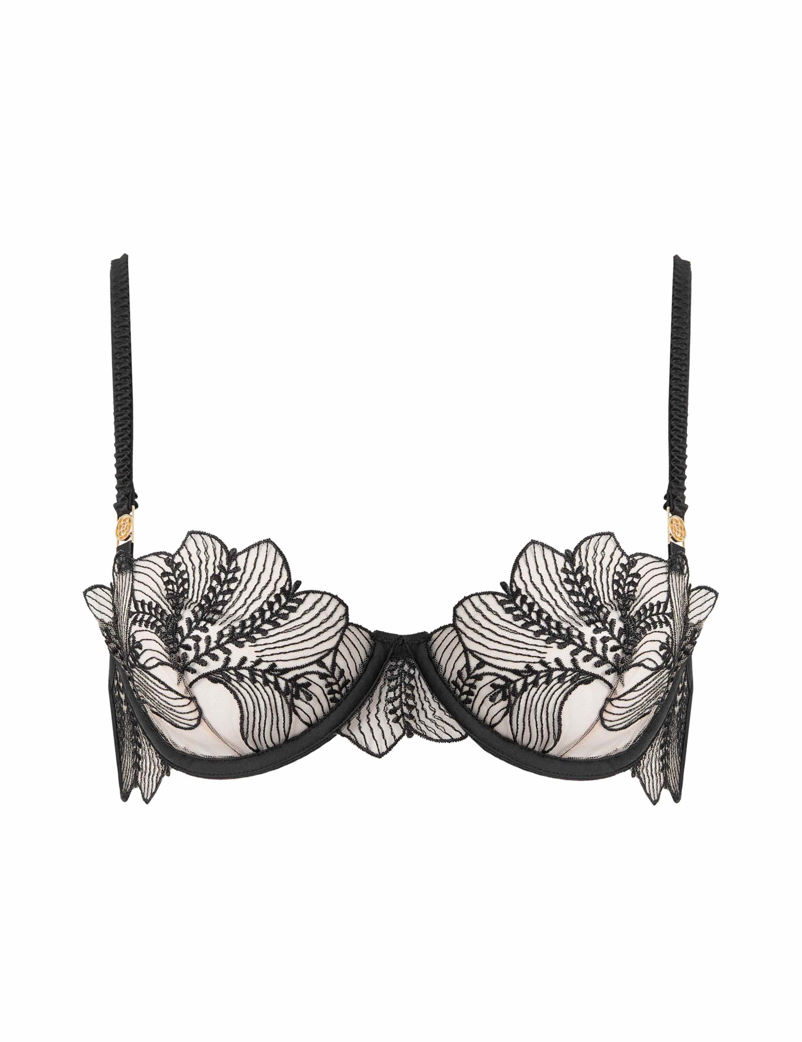 Sadiya Embroidered Sheer Wired Balcony Bra (B-F) 2 of 3