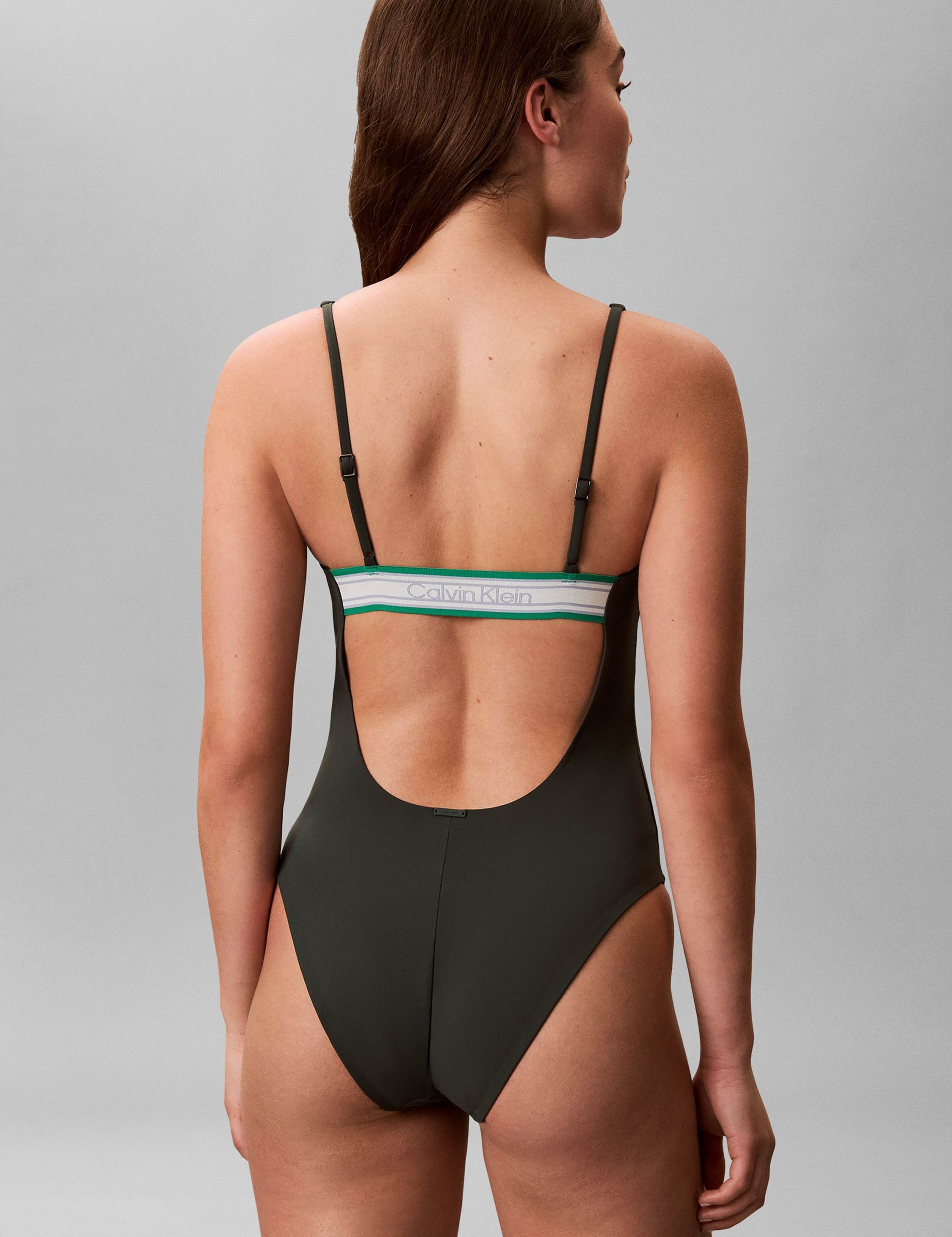 Icon Stripe Cut Out V-Neck Swimsuit 5 of 6