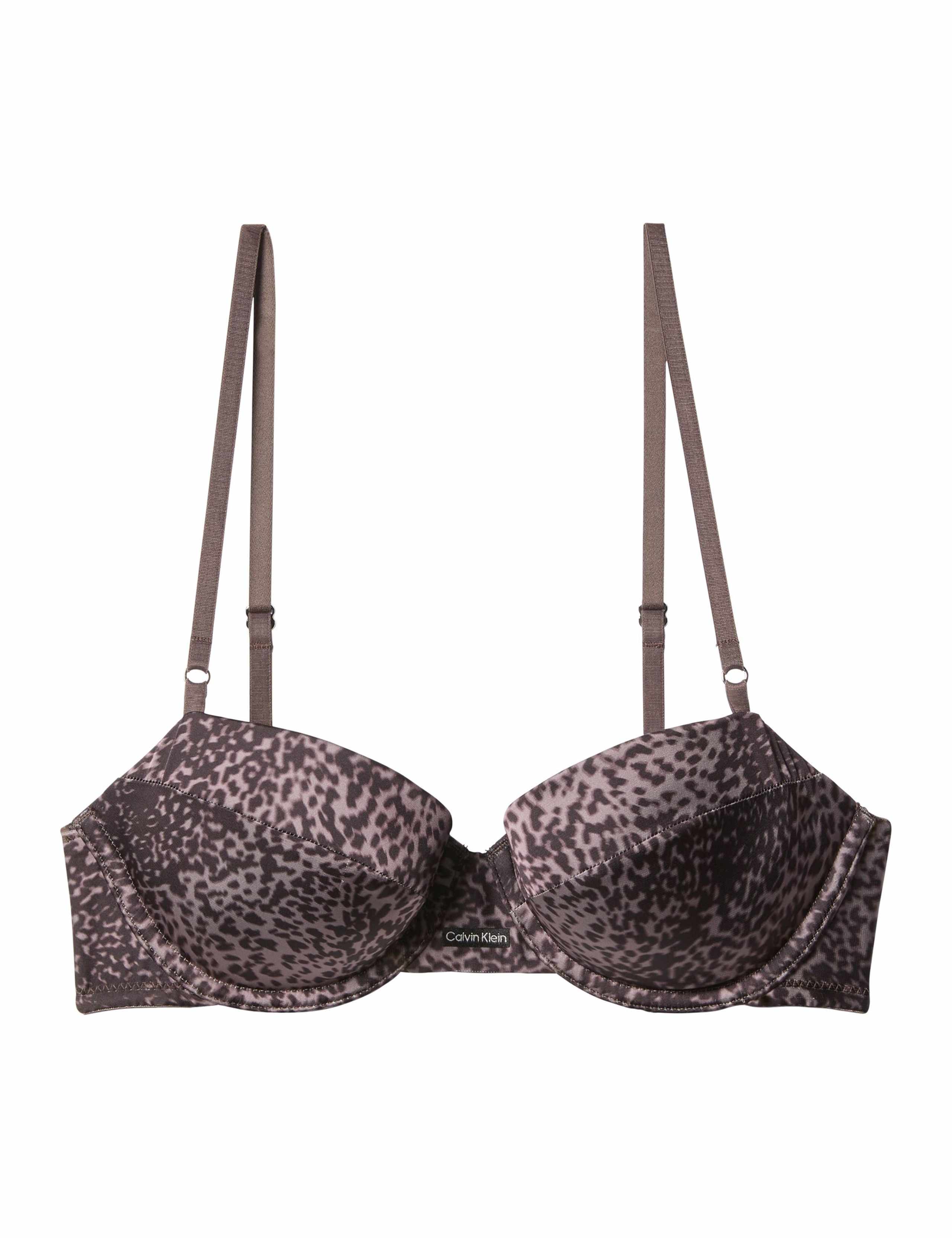 Signature Satin Animal Print Wired T-Shirt Bra (B-DD) 2 of 6