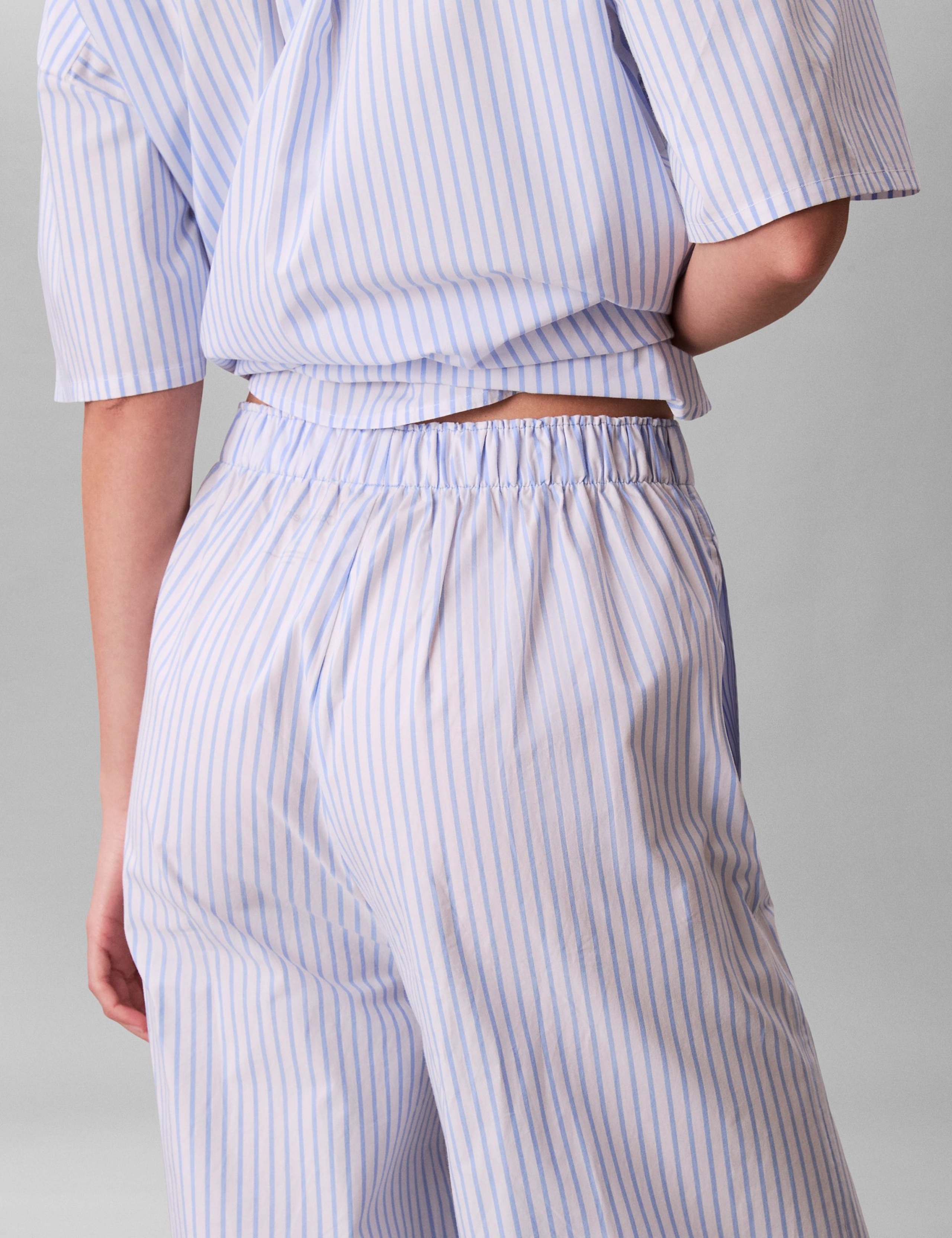 Pure Cotton Poplin Striped Pyjama Bottoms 6 of 6
