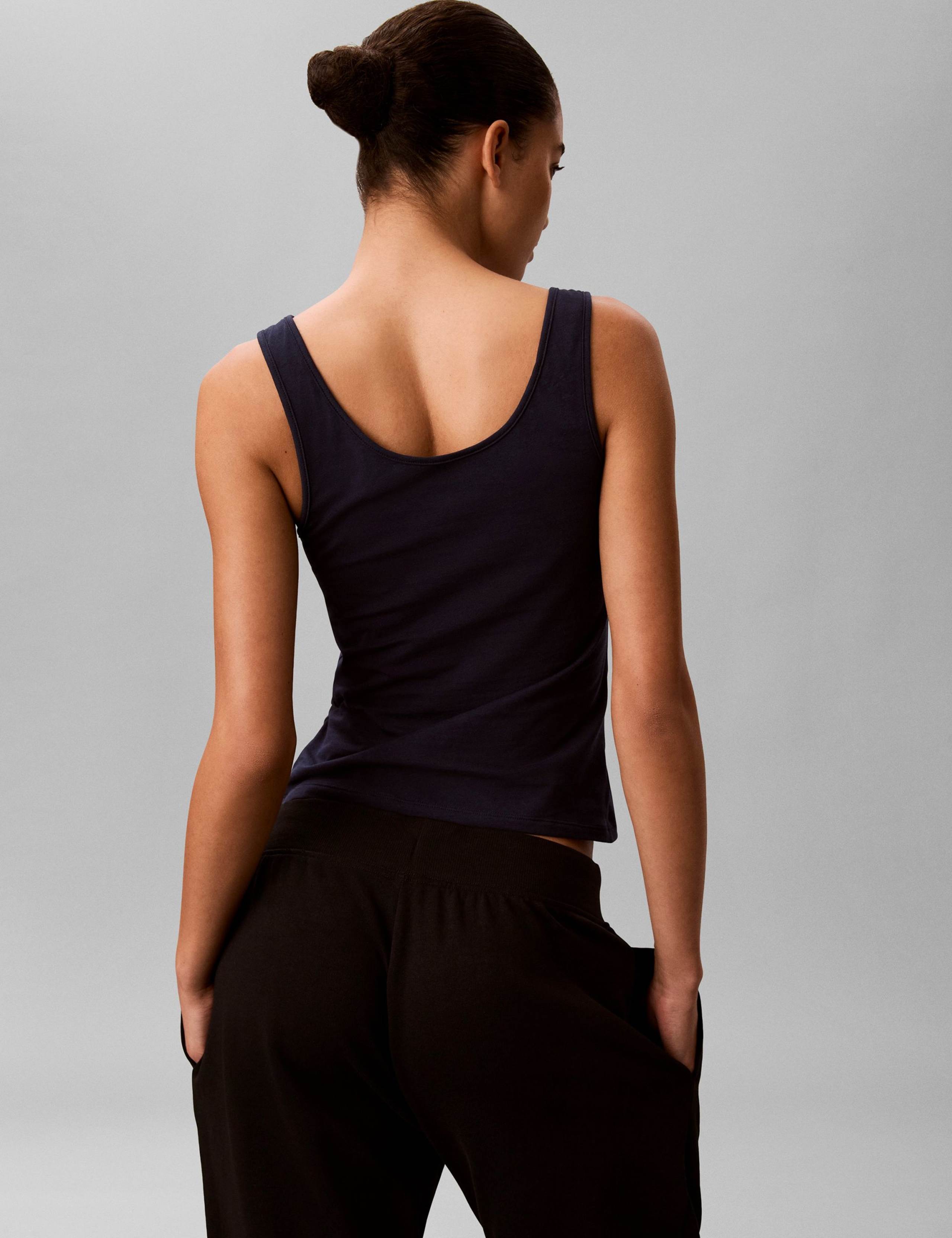 Cotton Stretch Lounge Logo Graphic Vest 3 of 5