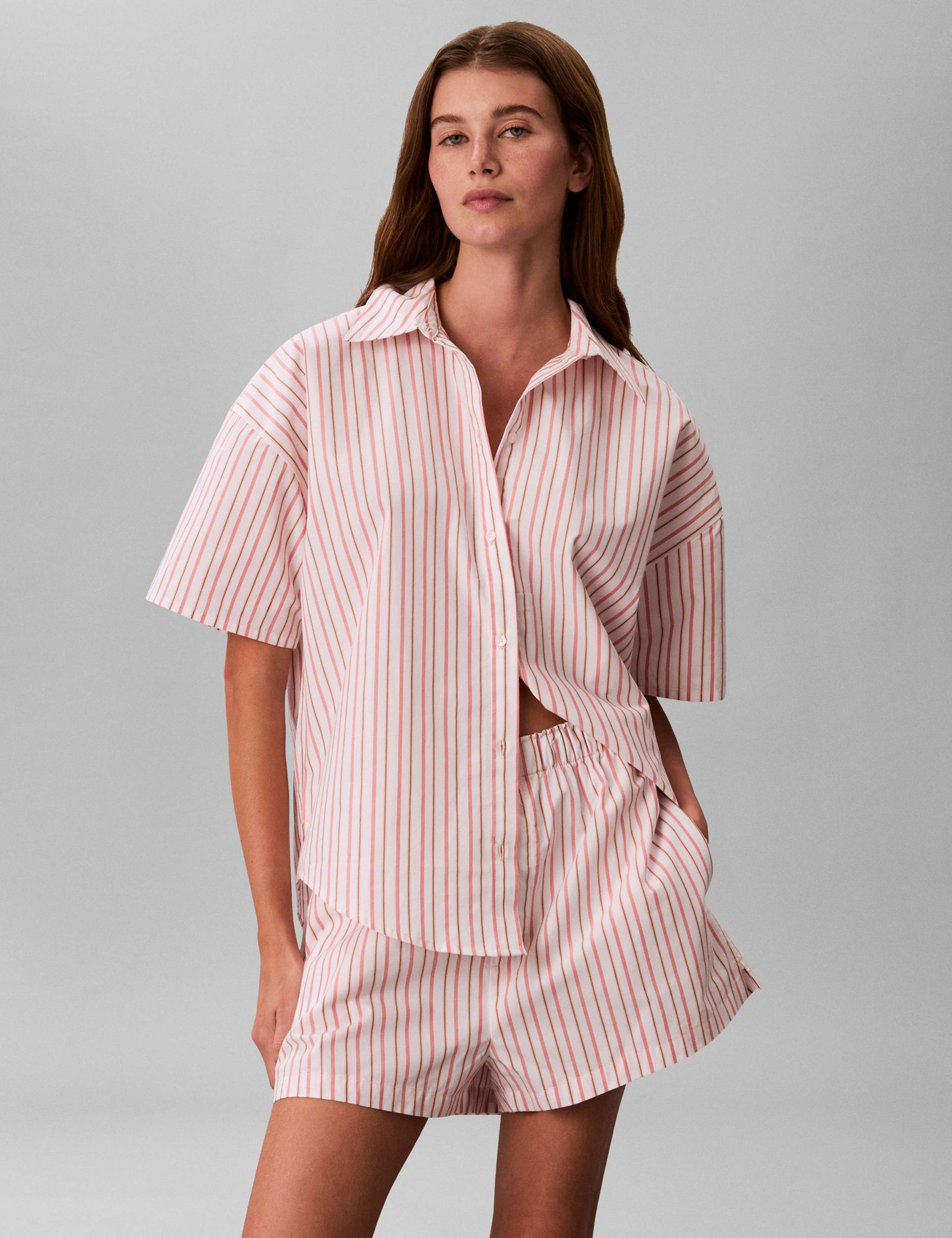 Pure Cotton Striped Pyjama Shirt 2 of 2