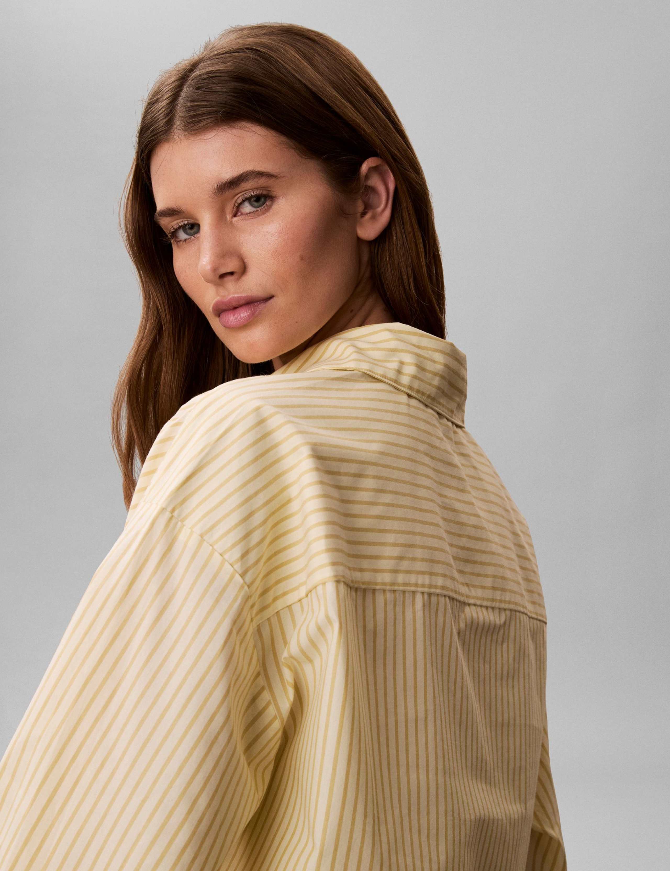 Cotton Poplin Cropped Pyjama Shirt 2 of 5