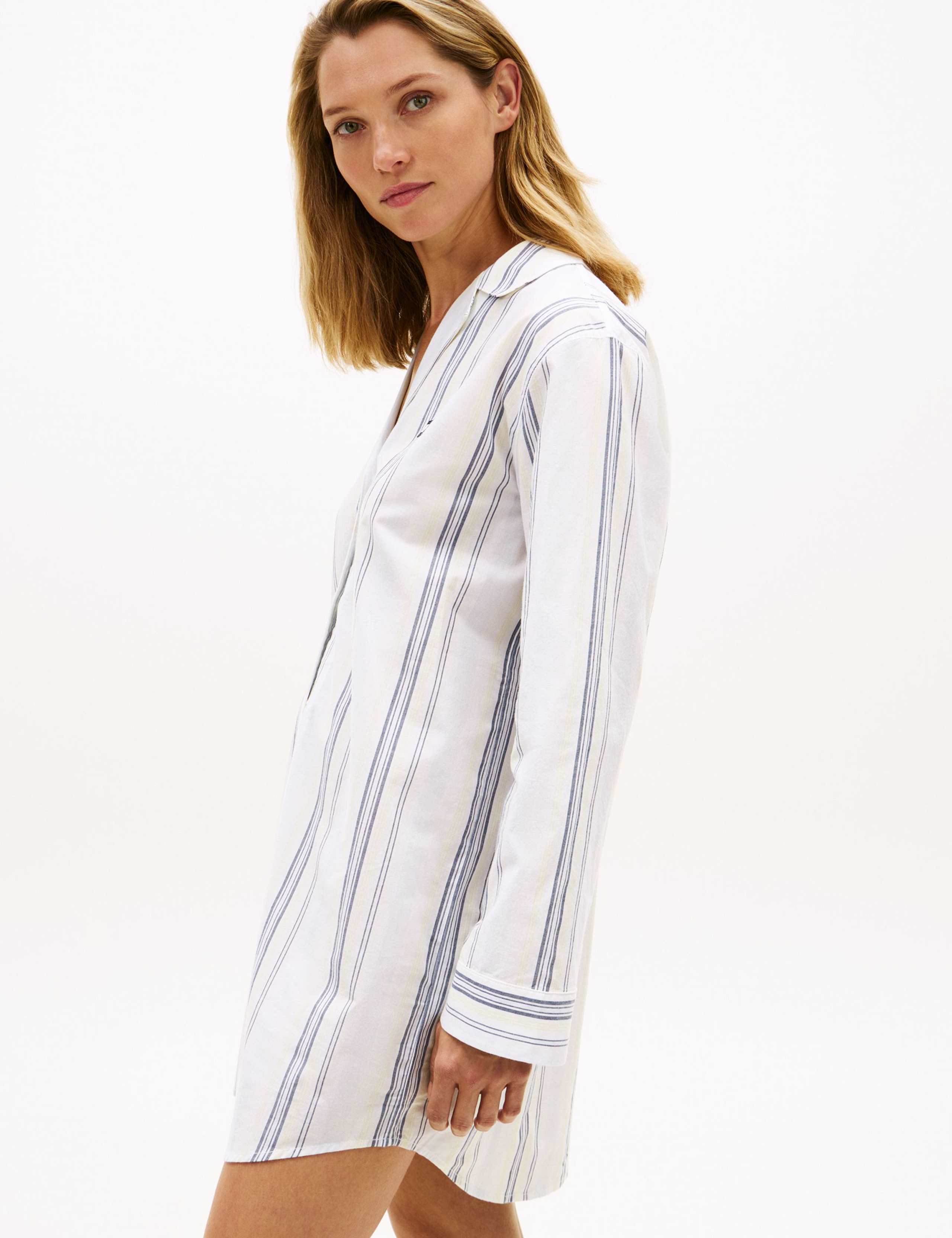 Pure Cotton Striped Nightshirt 5 of 5
