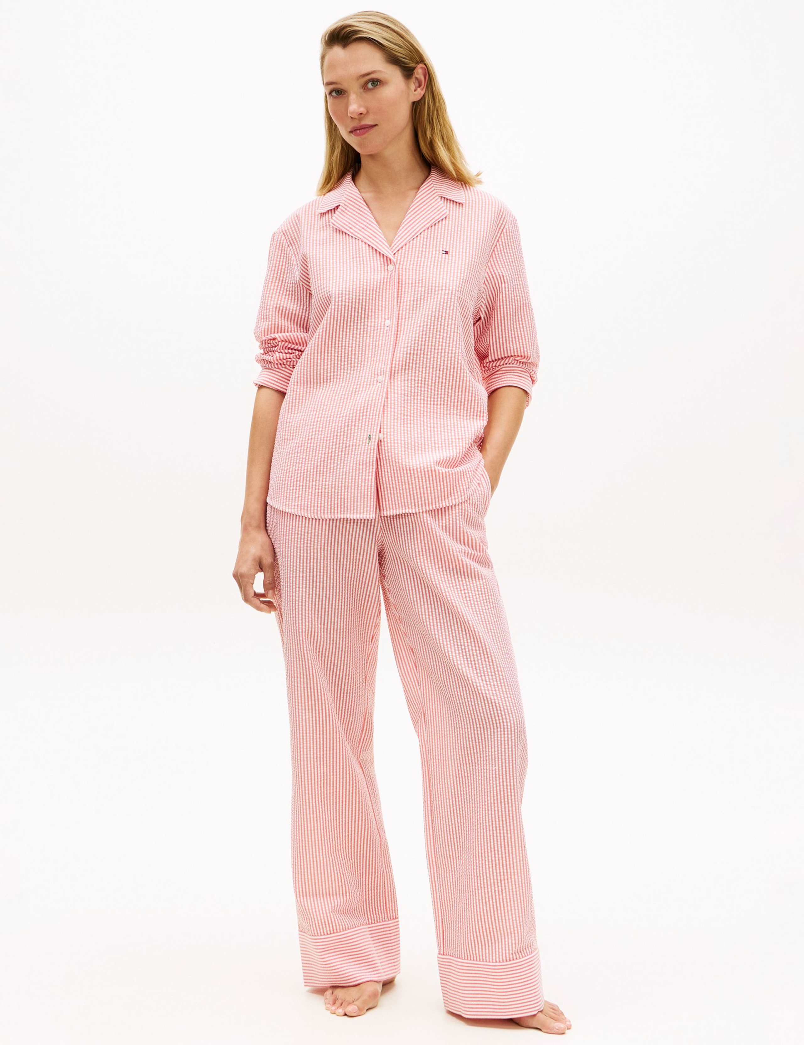 Essential Cotton Blend Striped Pyjama Top 1 of 5