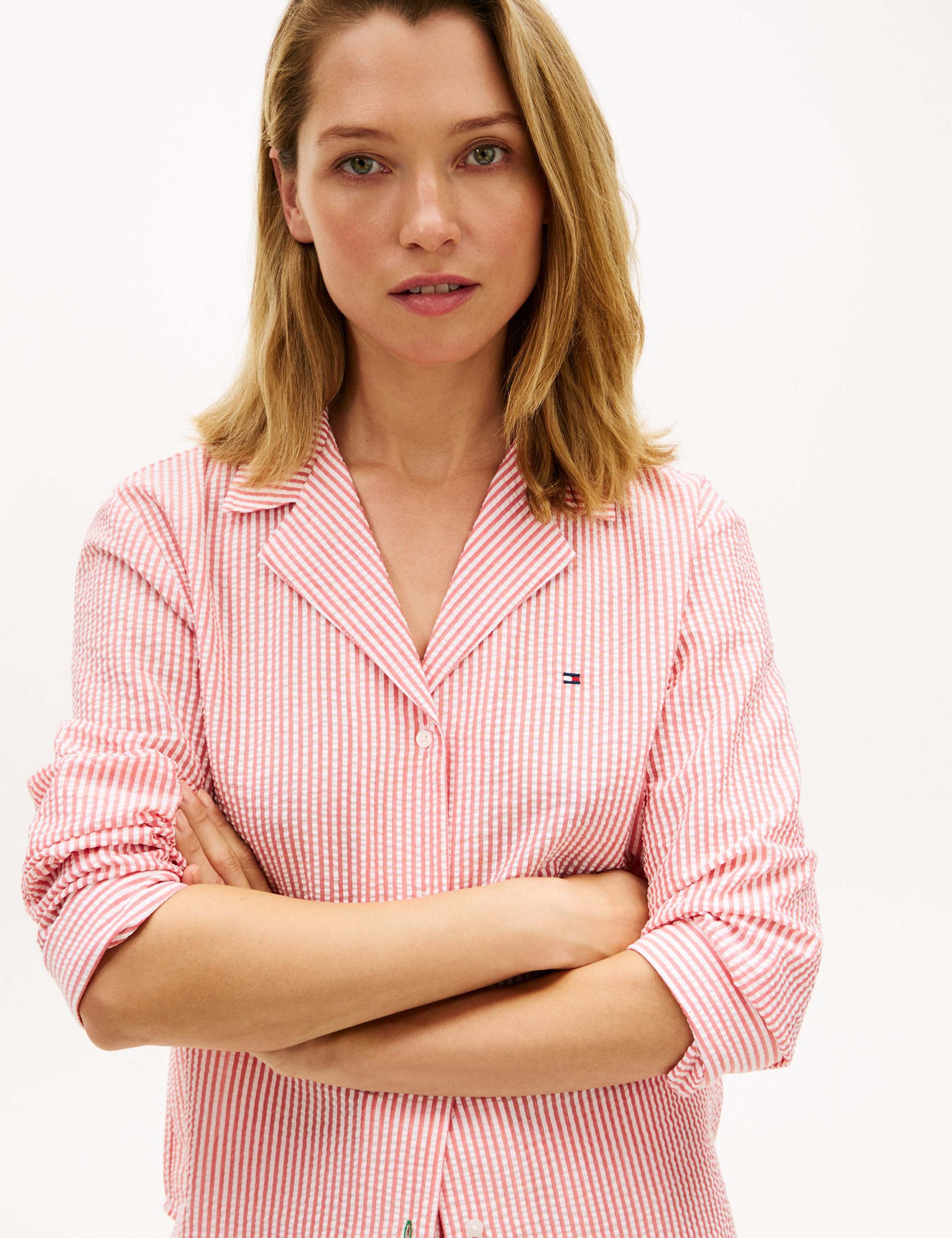 Essential Cotton Blend Striped Pyjama Top 5 of 5