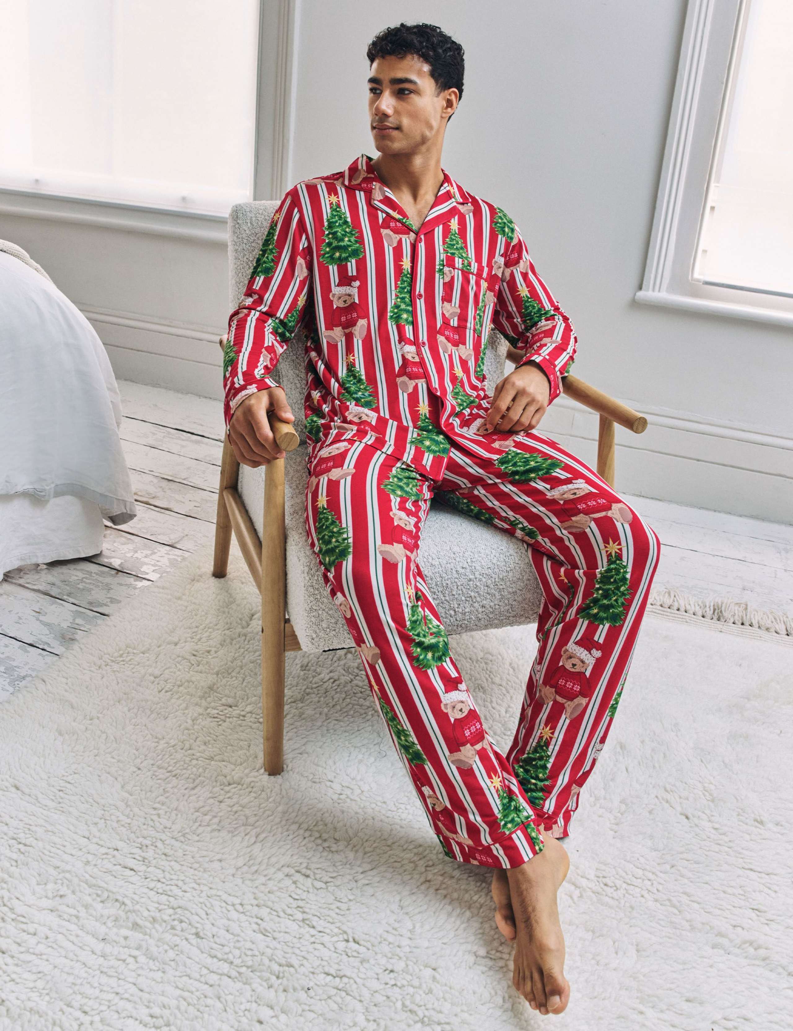 Bear Print Family Christmas Pyjama Set 2 of 7