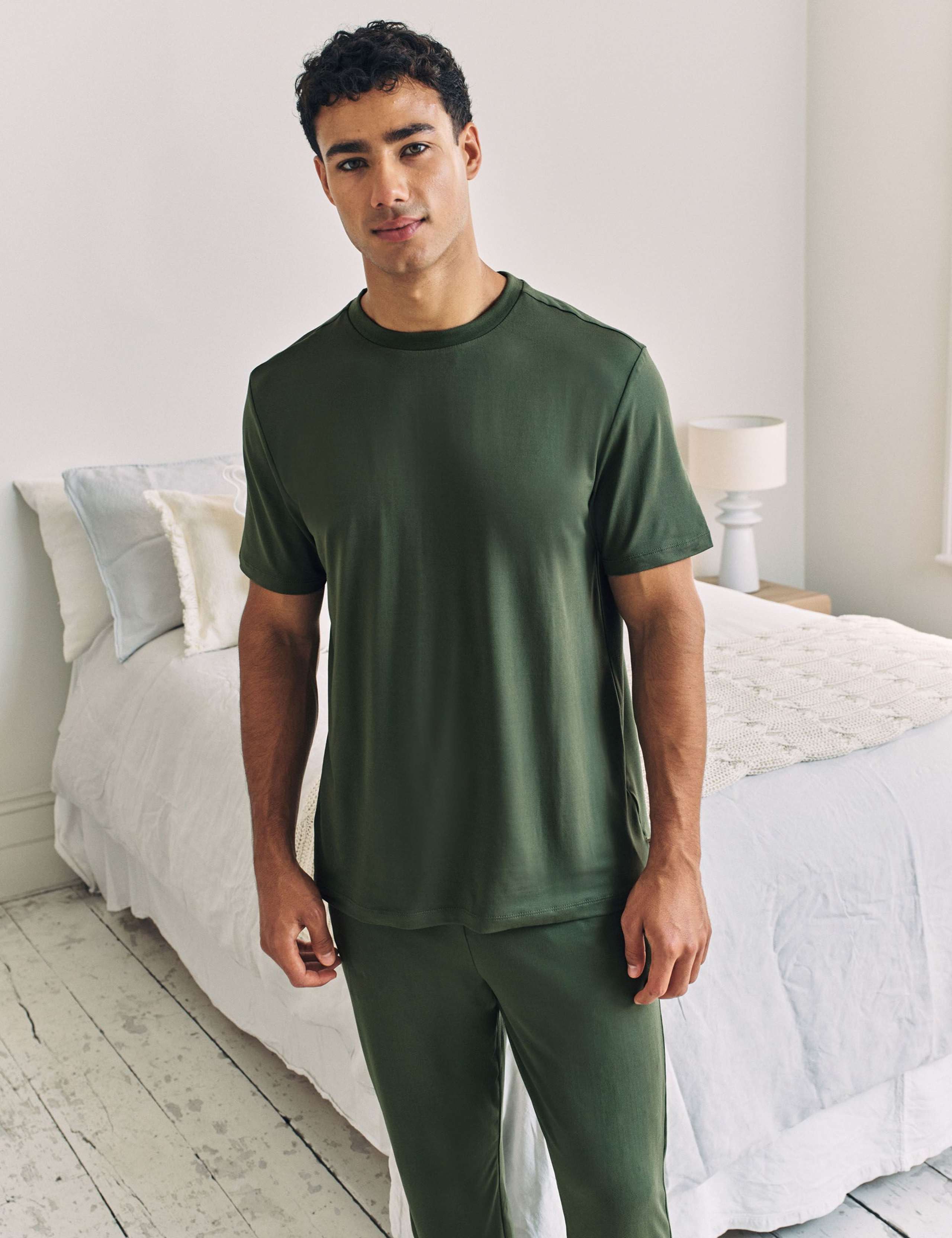 Jersey Cuffed Pyjama Set 3 of 5