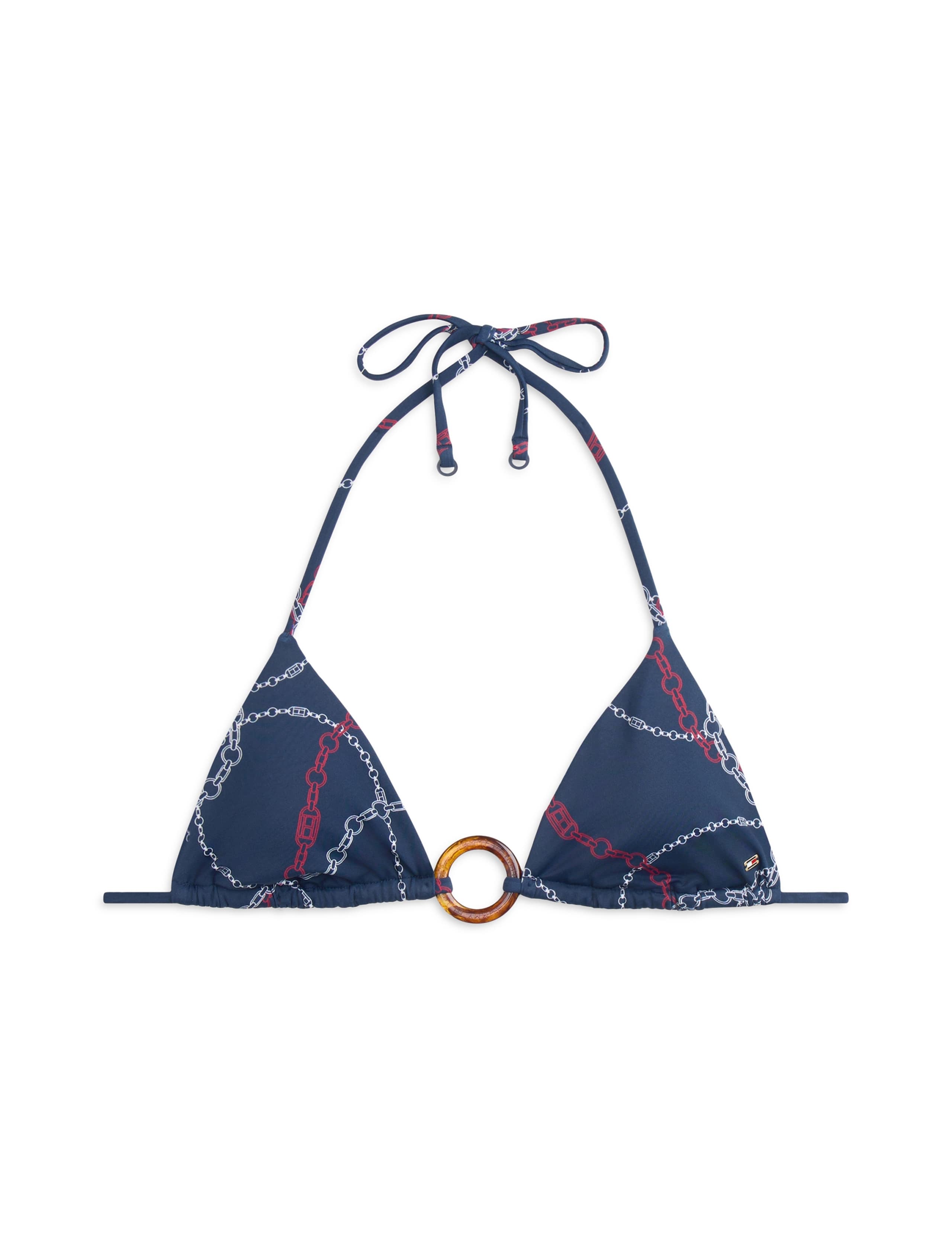 Elevated Chain Print Triangle Bikini Top 2 of 5