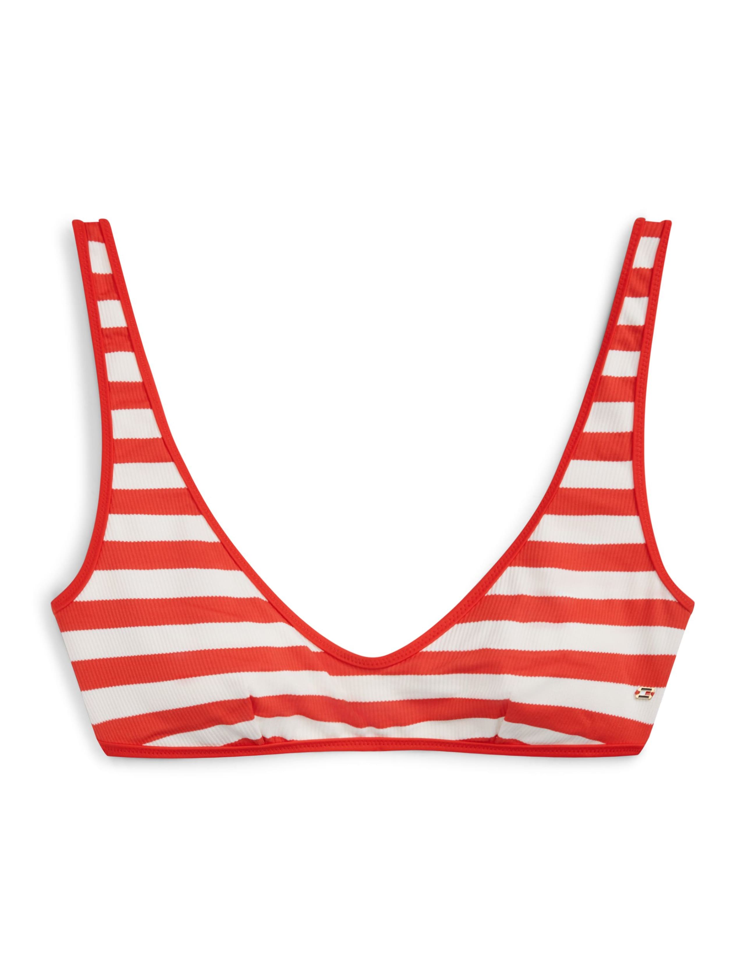 Striped Scoop Neck Bikini Top 2 of 5