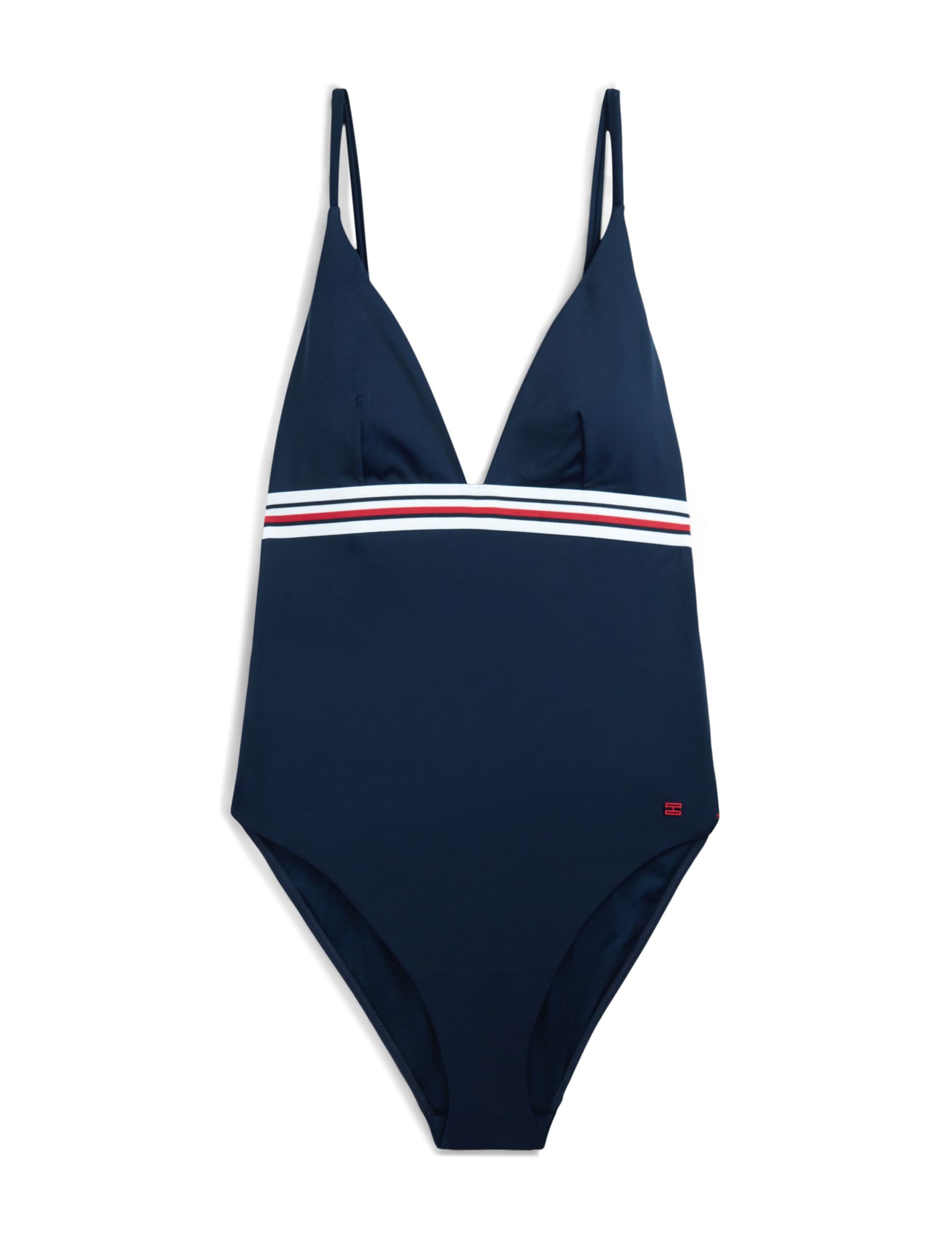 Striped V-Neck Triangle Swimsuit 2 of 5