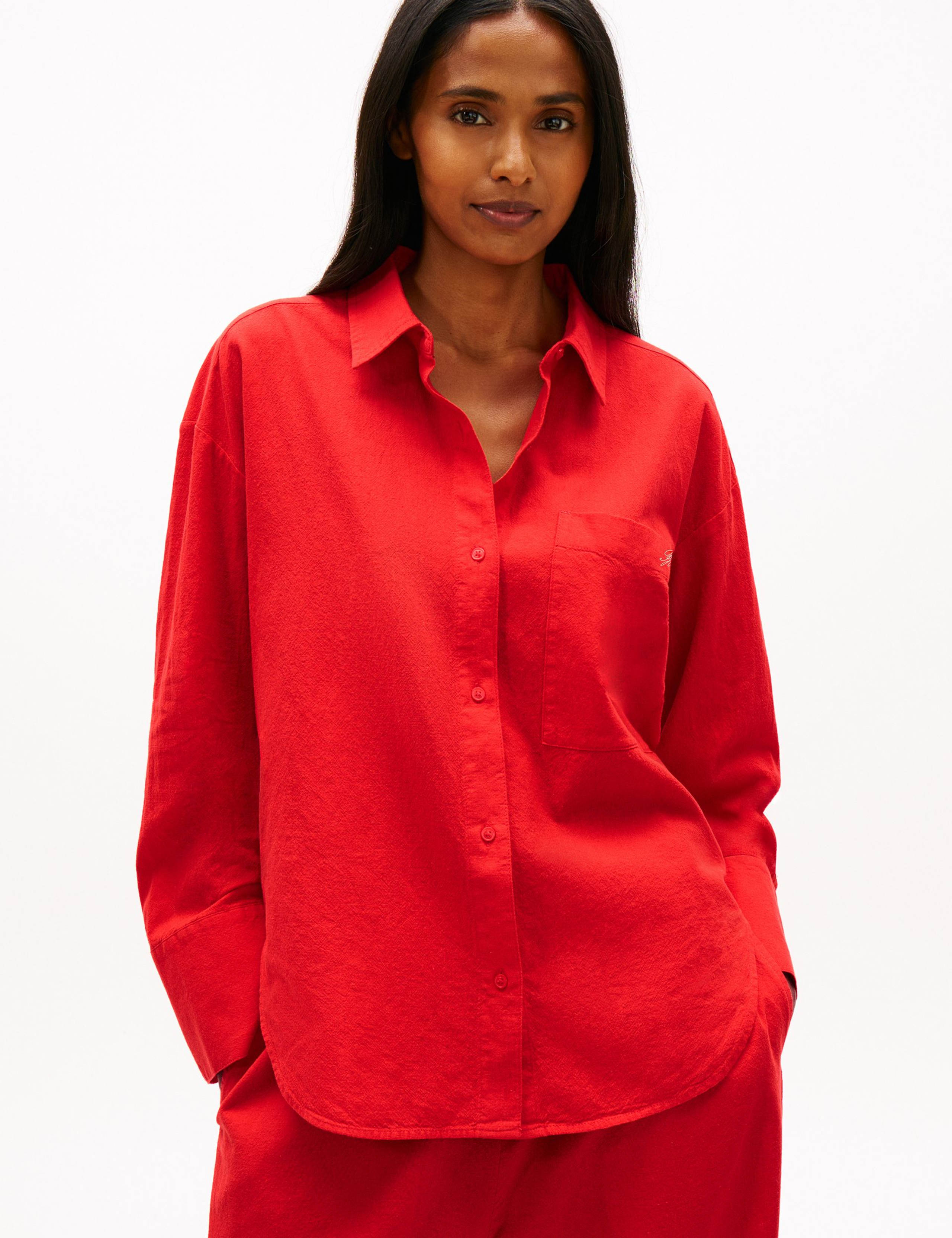 Cotton Rich Oversized Beach Cover Up Shirt 3 of 5