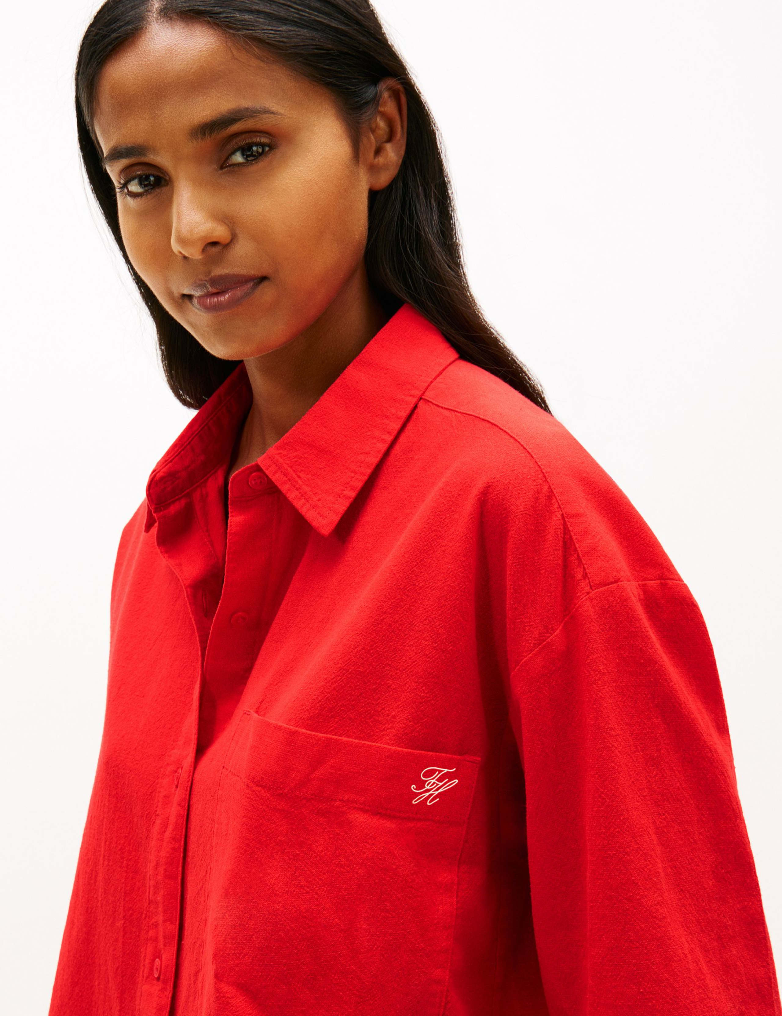 Cotton Rich Oversized Beach Cover Up Shirt 5 of 5