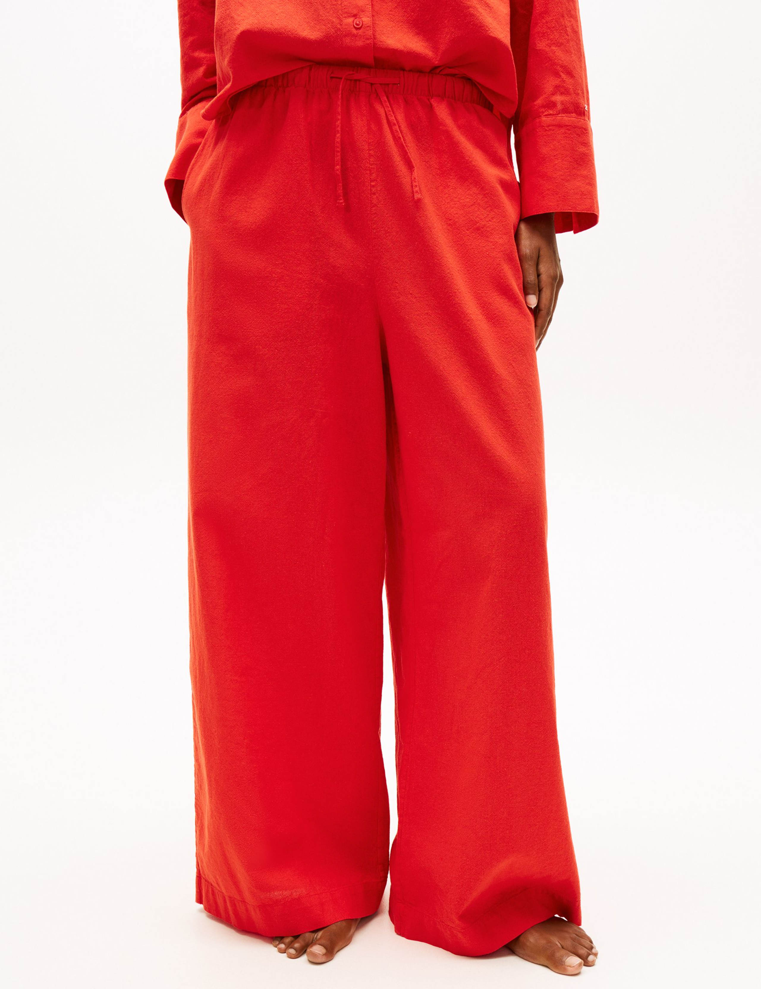 Cotton Rich Wide Leg Trousers 3 of 5