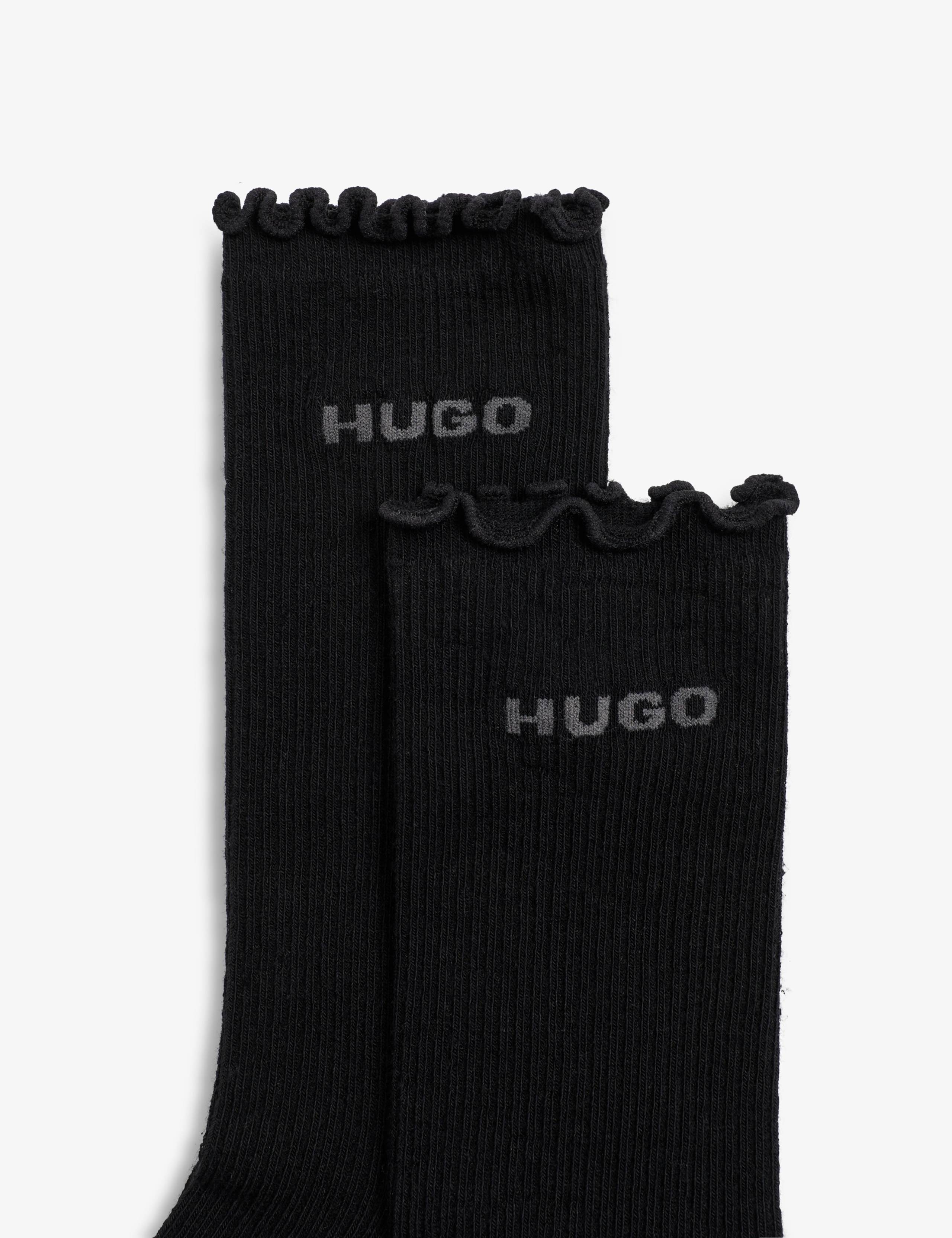 2 Pack Cotton Rich Ruffle Ankle High Socks 2 of 2