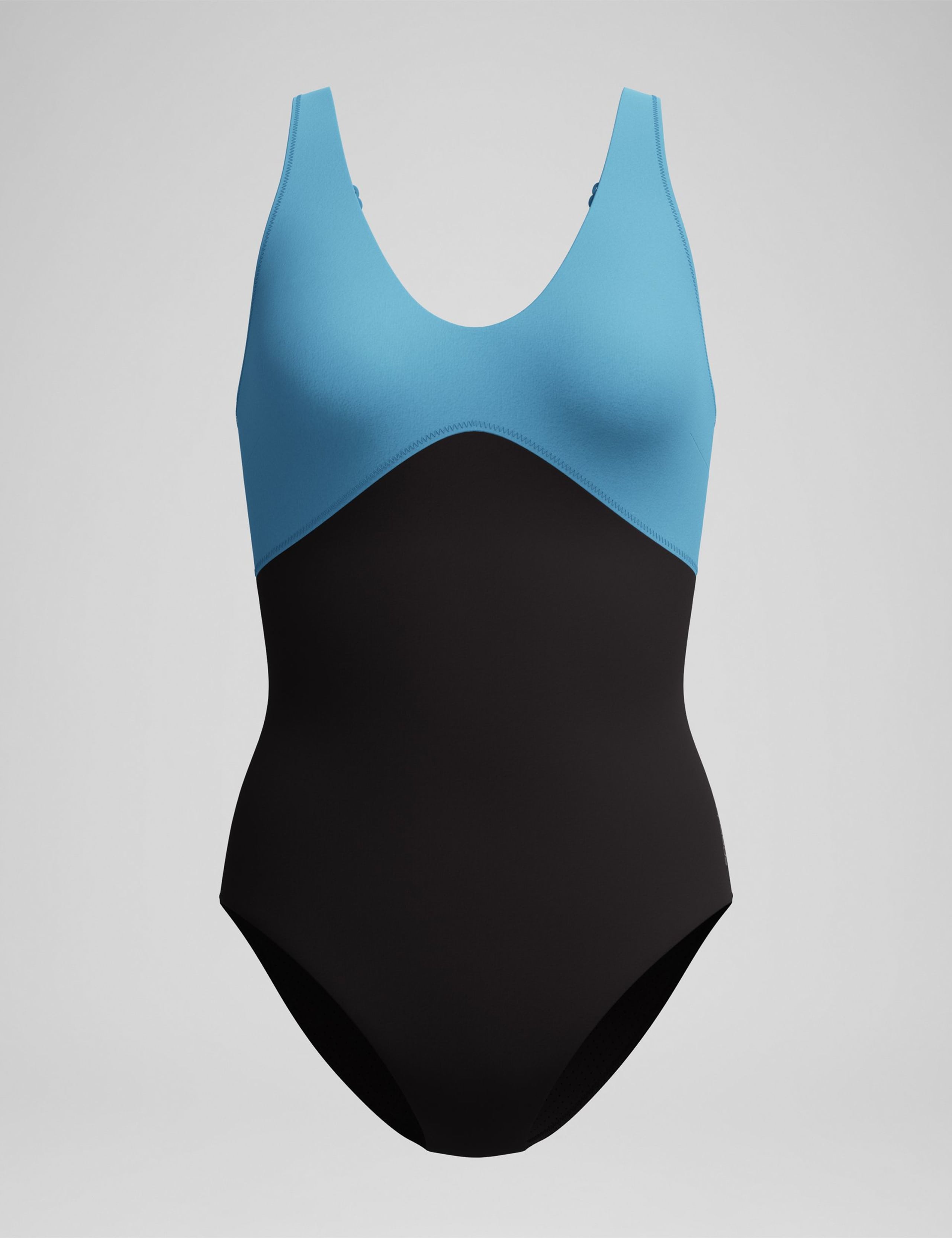 Sculpture Colour Block Scoop Neck Swimsuit 1 of 4