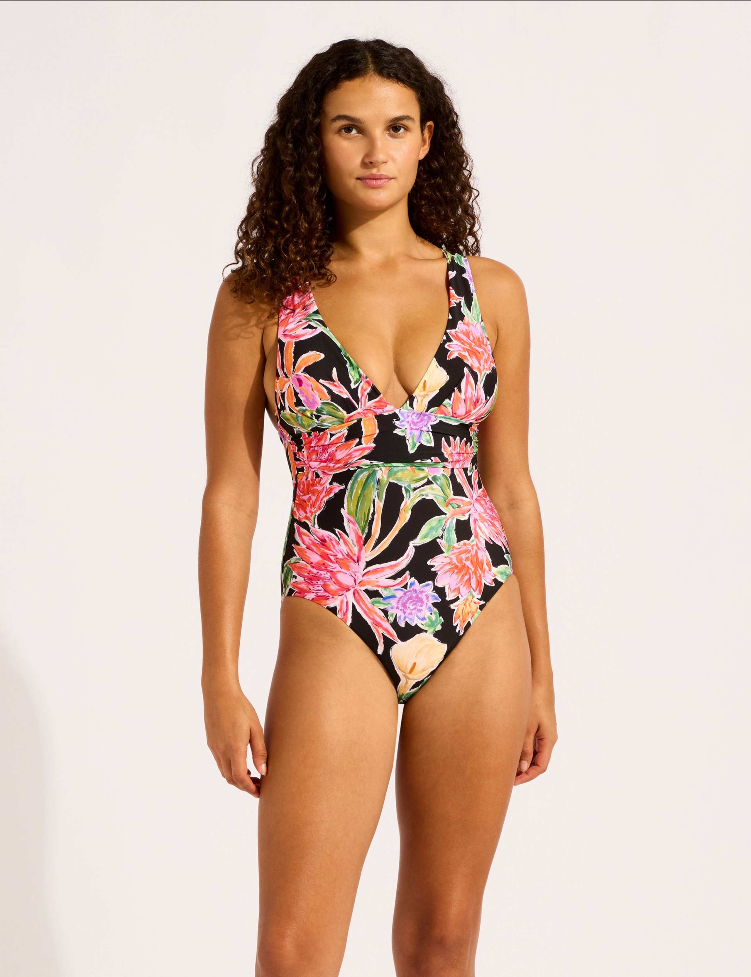 Hothouse Flowers Printed V-Neck Swimsuit 2 of 5