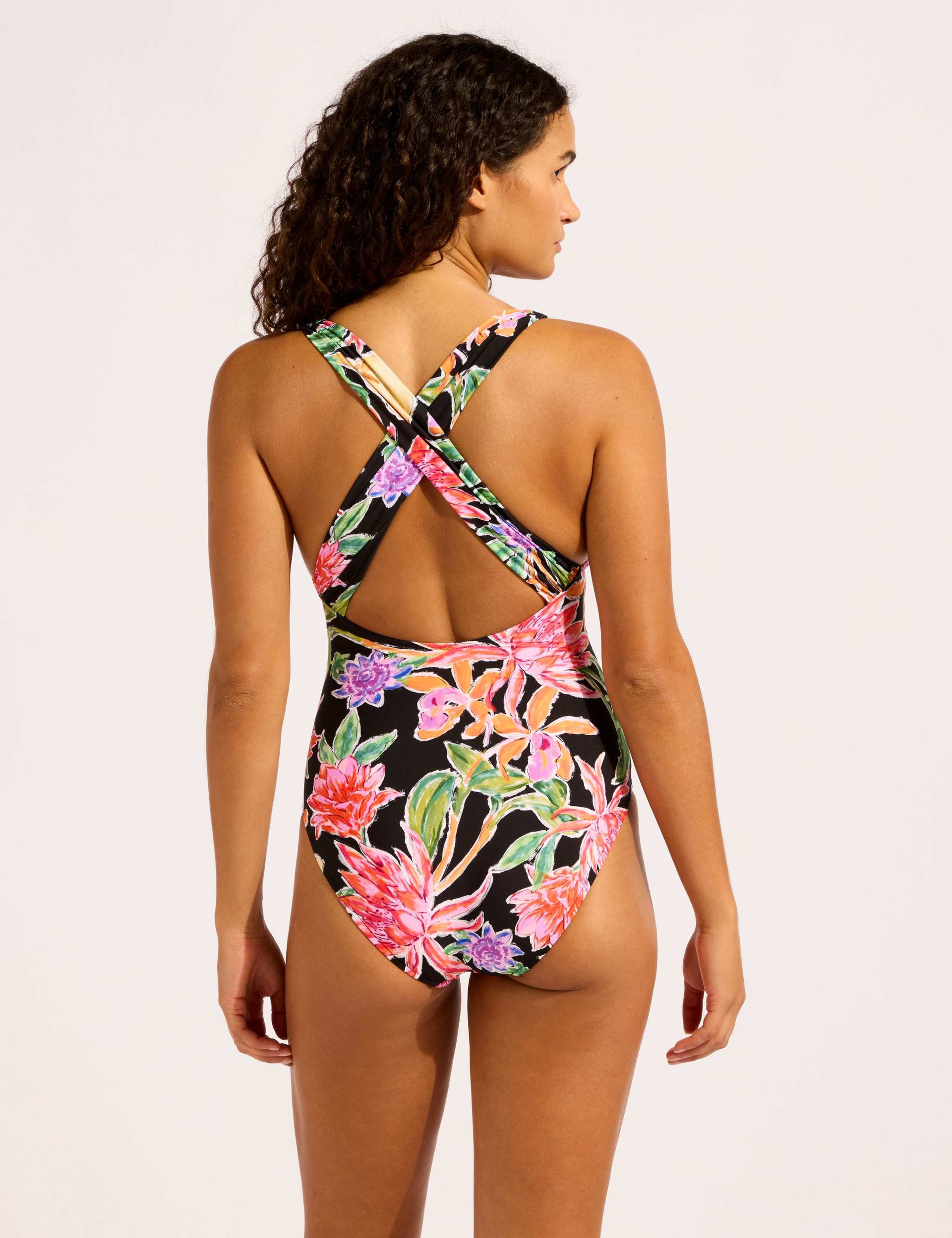 HothouseFlowers Printed V-Neck Swimsuit 4 of 5