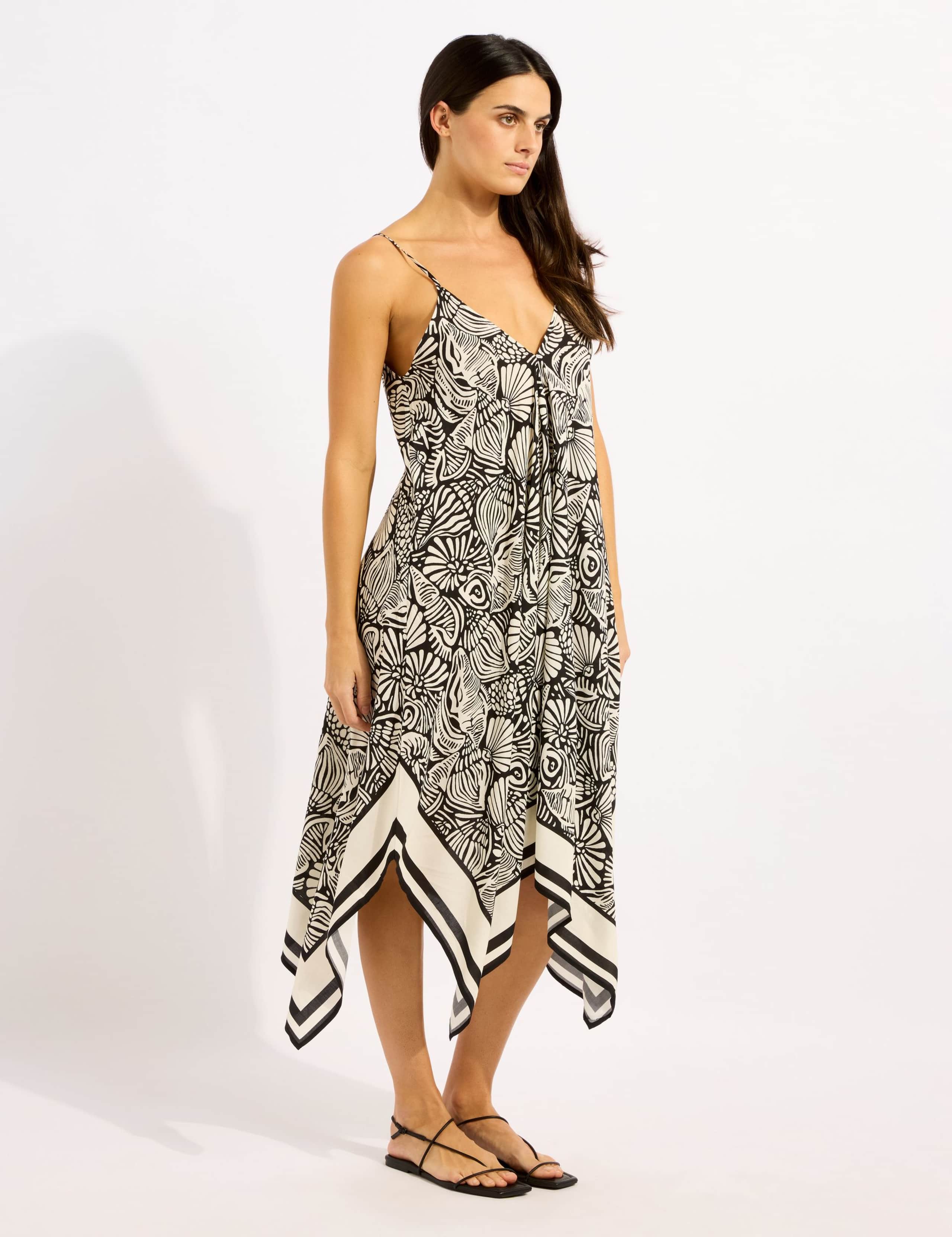 C Shells Printed Midaxi Beach Dress 2 of 4