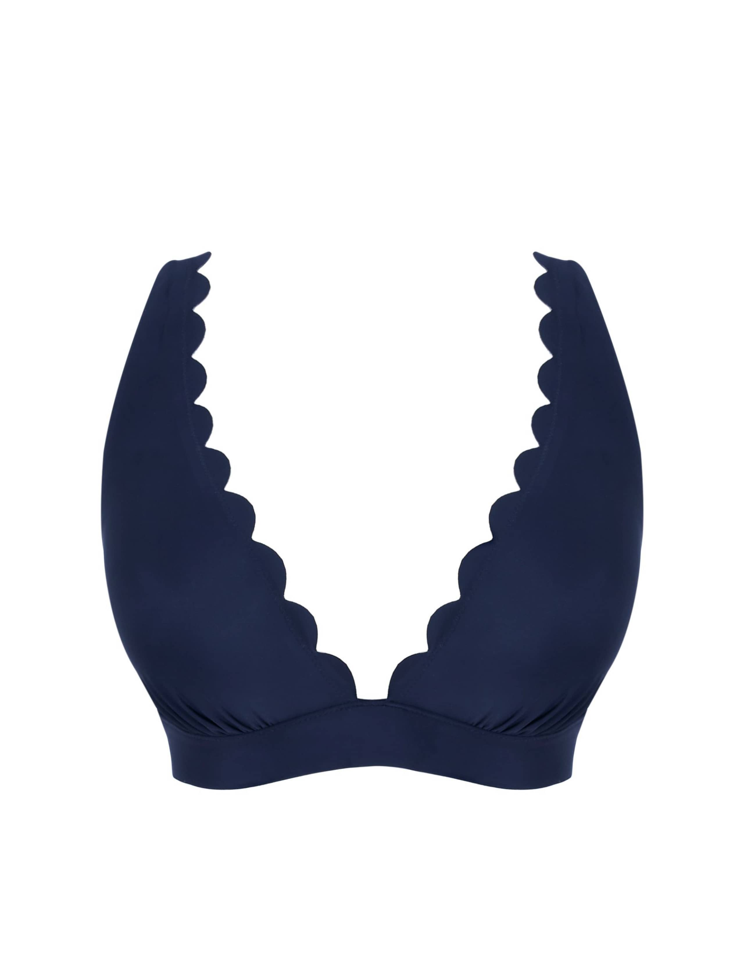 Kara Scalloped Plunge Triangle Bikini Top 2 of 3