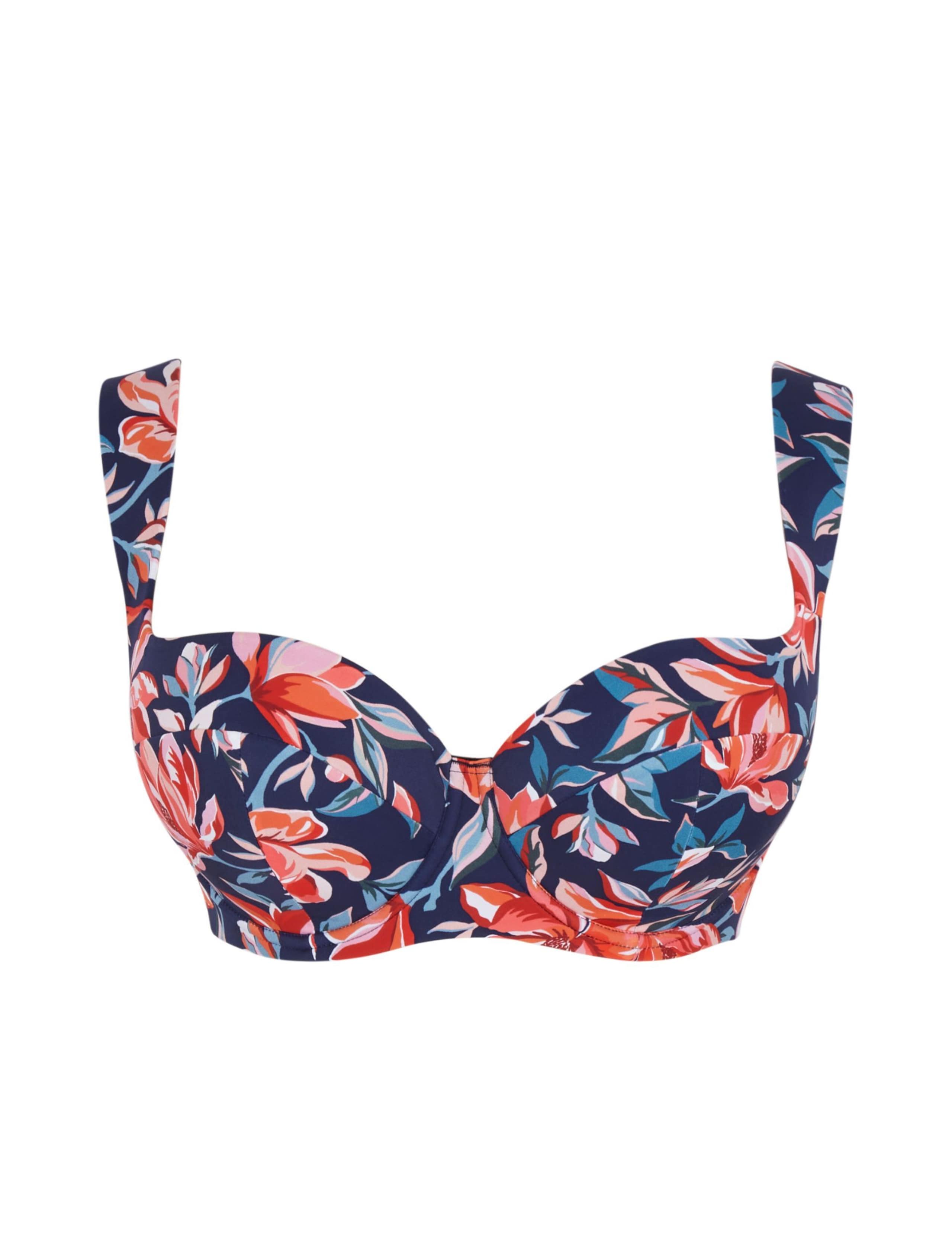 Bette Liliflora Floral Underwired Balcony Padded Bikini Top D-J 2 of 4