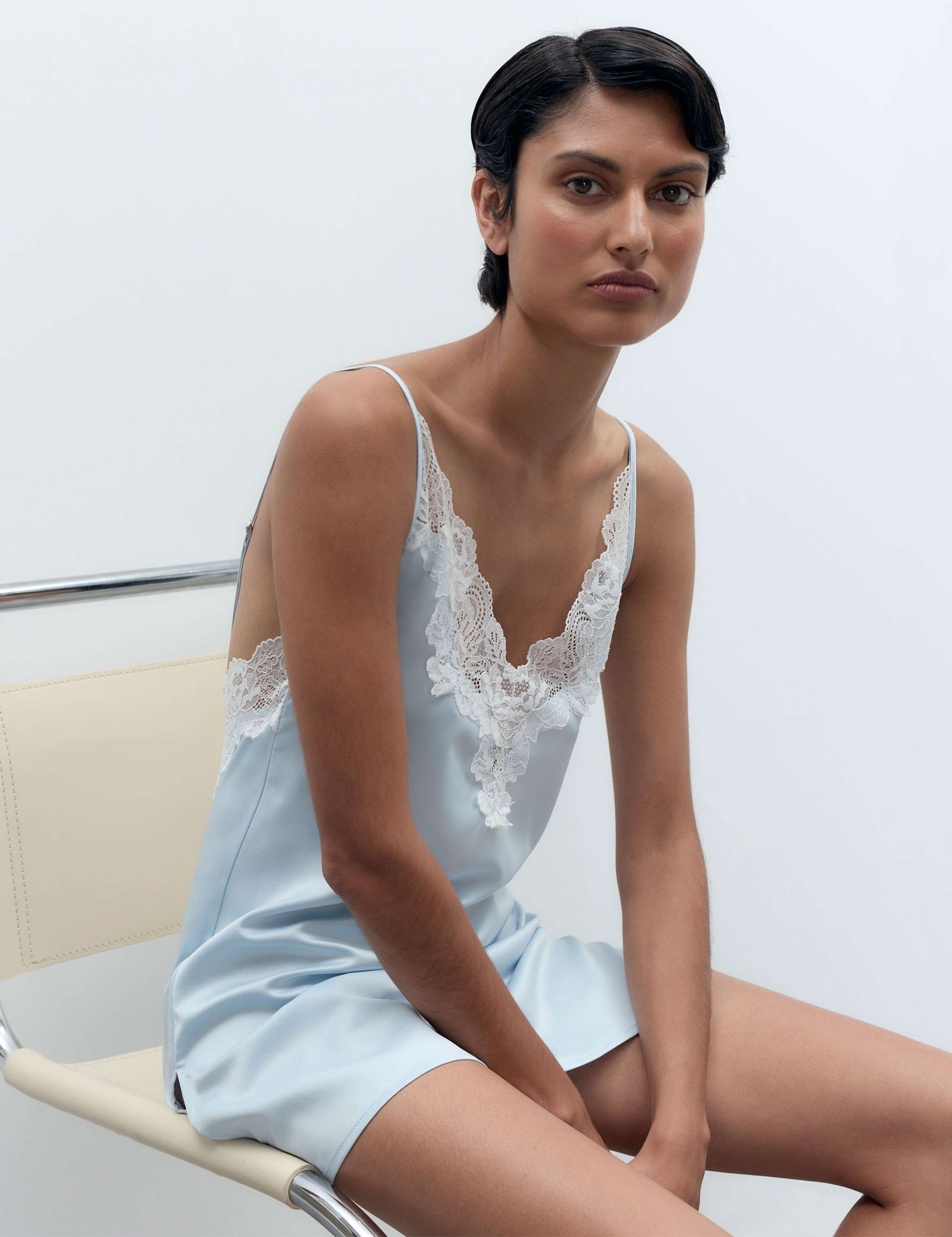 Isabella Satin Floral Chemise 4 of 4