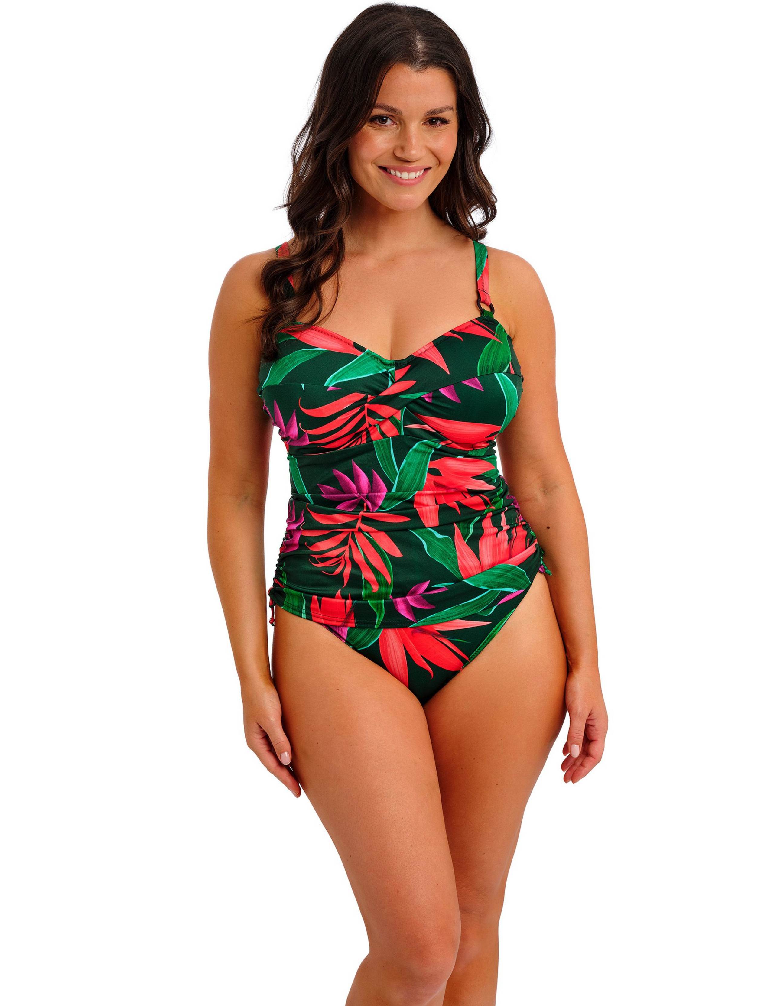 Pichola Floral Wired Twist Front Tankini Top (D-H) 3 of 5