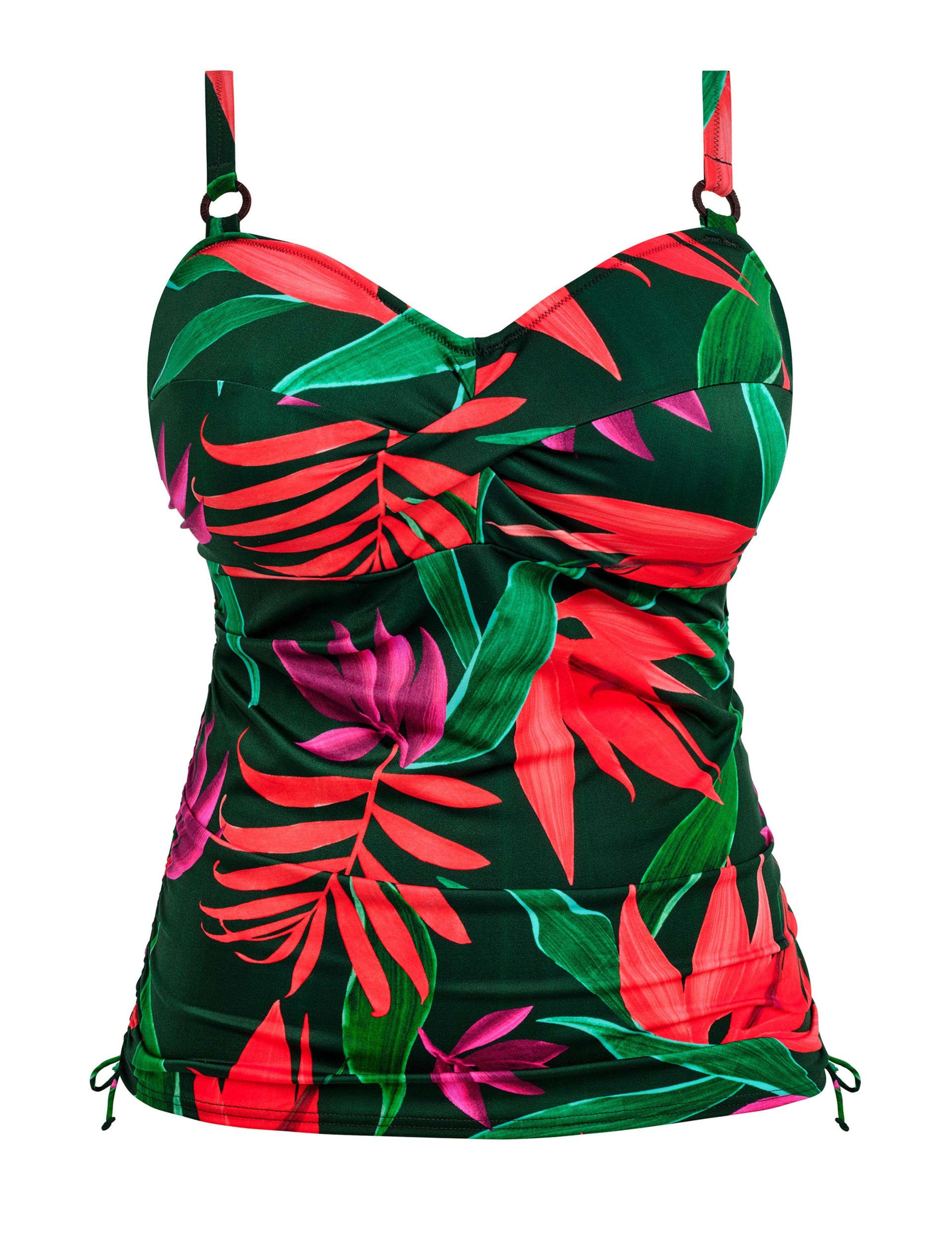 Pichola Floral Wired Twist Front Tankini Top (D-H) 2 of 5