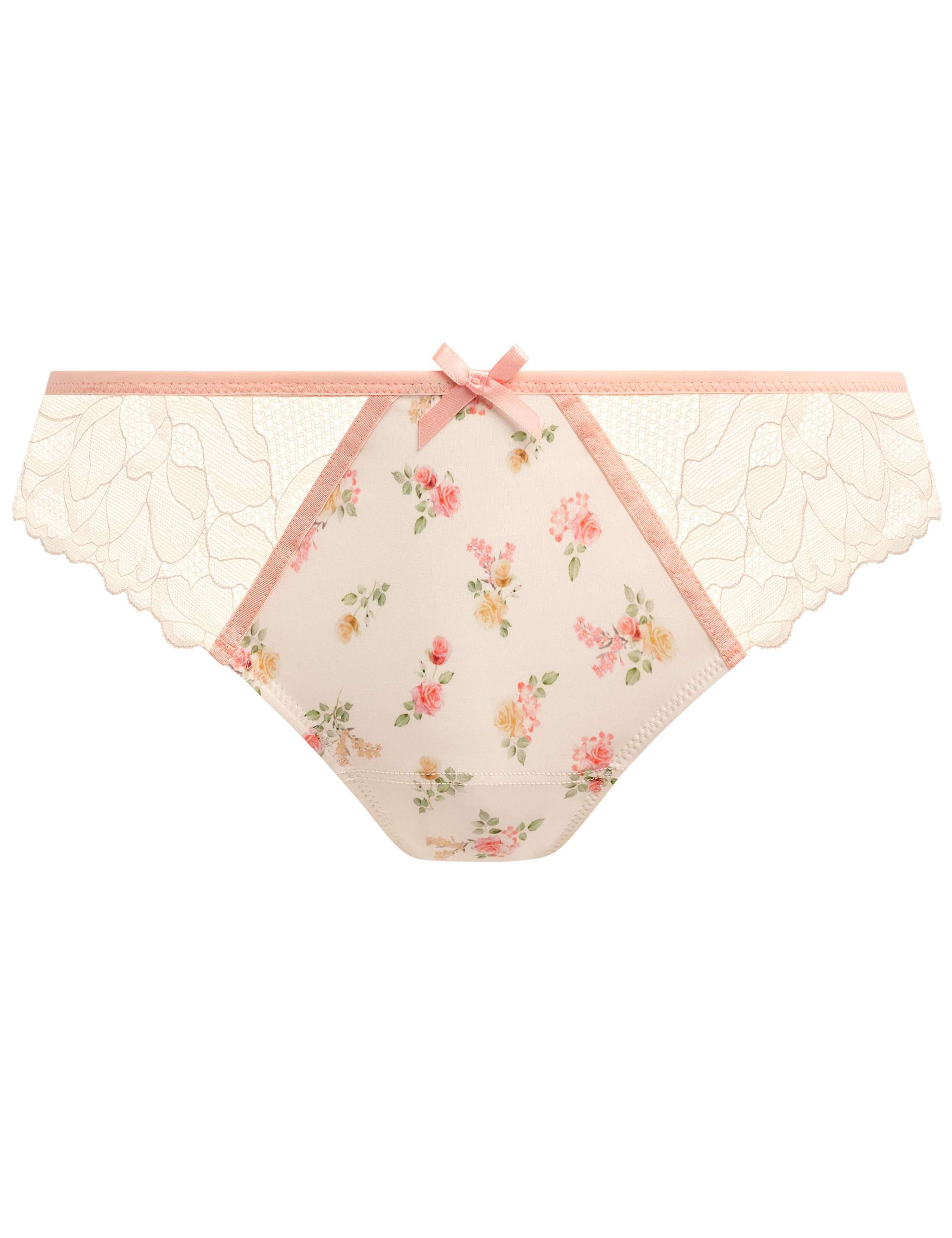 Cherish Me Floral Print & Lace Briefs 2 of 5