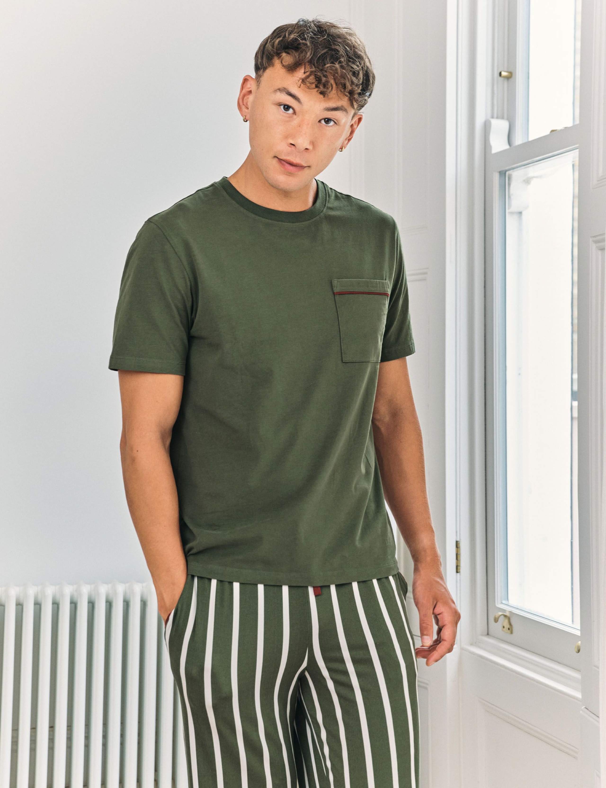 Cotton Rich Striped Pyjama Set 2 of 5