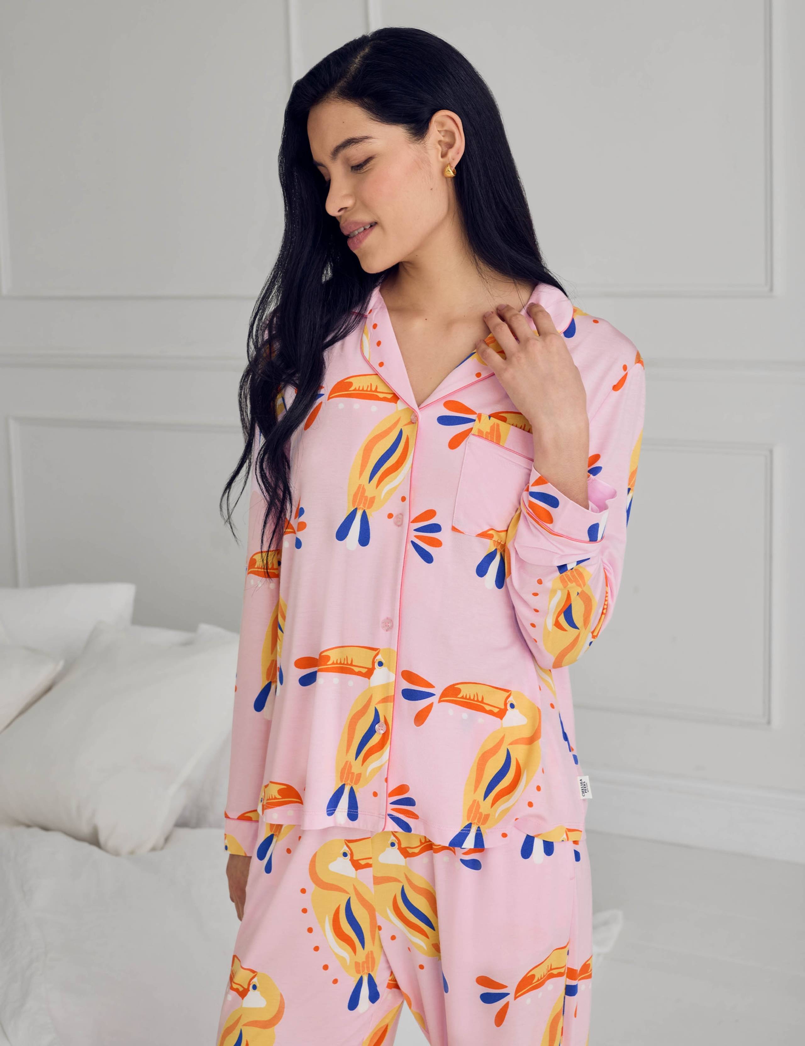 Modal Rich Toucan Print Pyjama Set 4 of 6