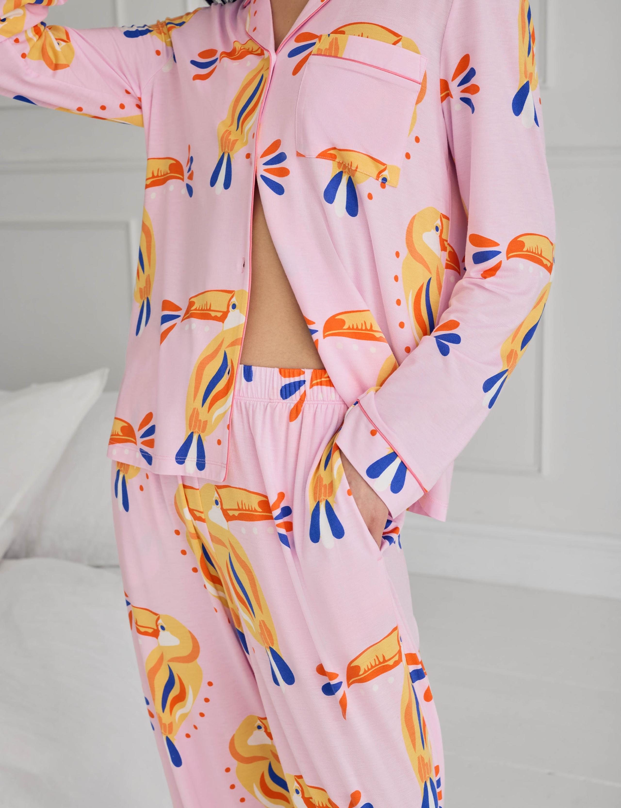 Modal Rich Toucan Print Pyjama Set 5 of 6