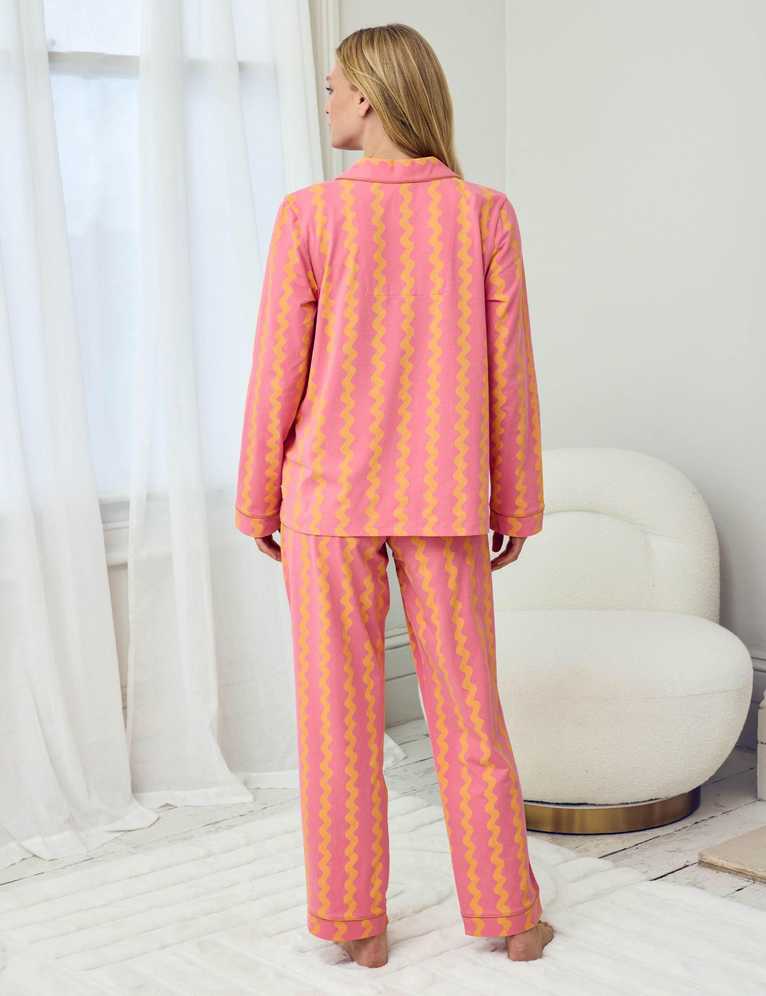 Maternity Cotton Rich Wavy Striped Pyjama Set 2 of 5