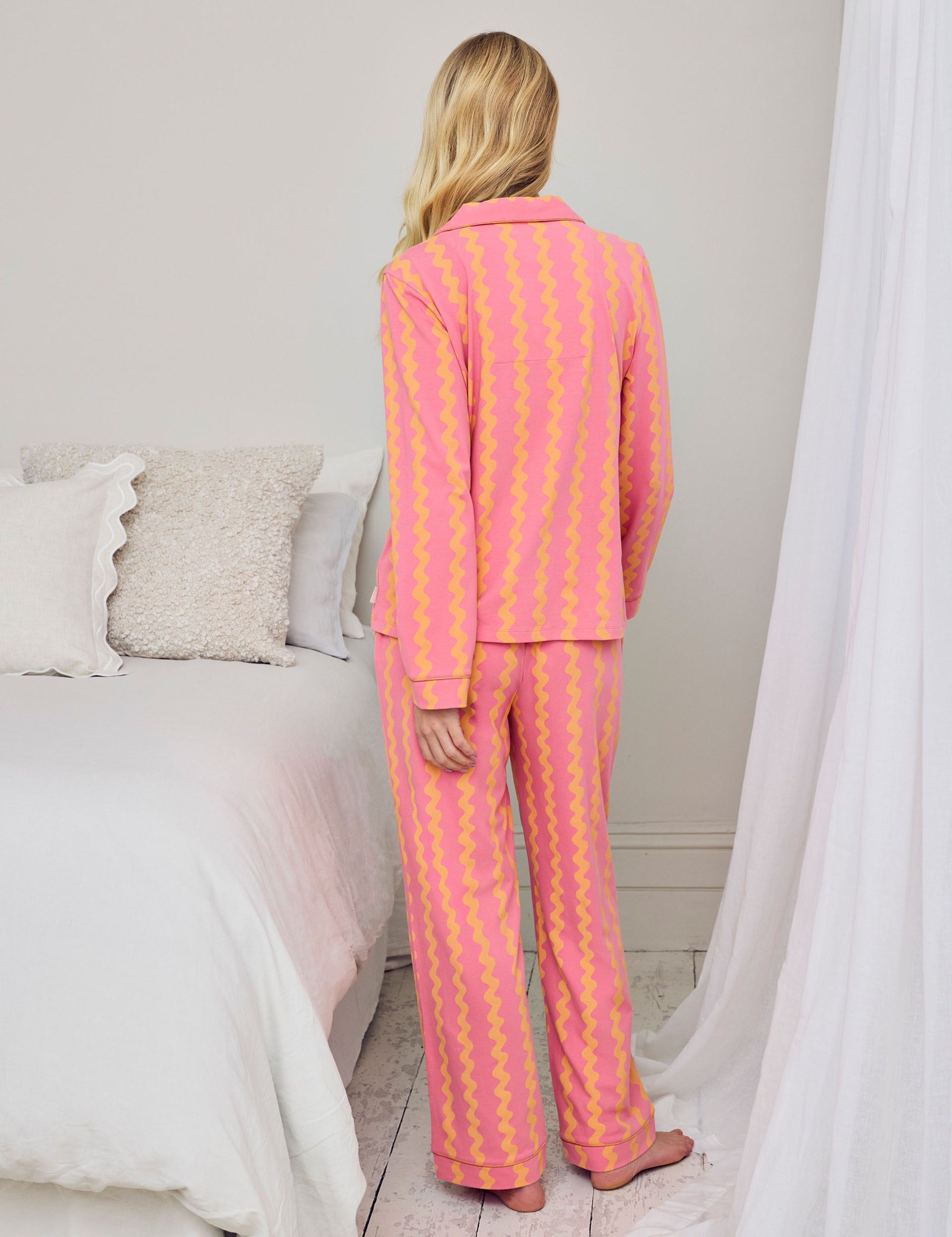 Cotton Rich Sunset Wavy Stripe Long Pyjama Set 3 of 6