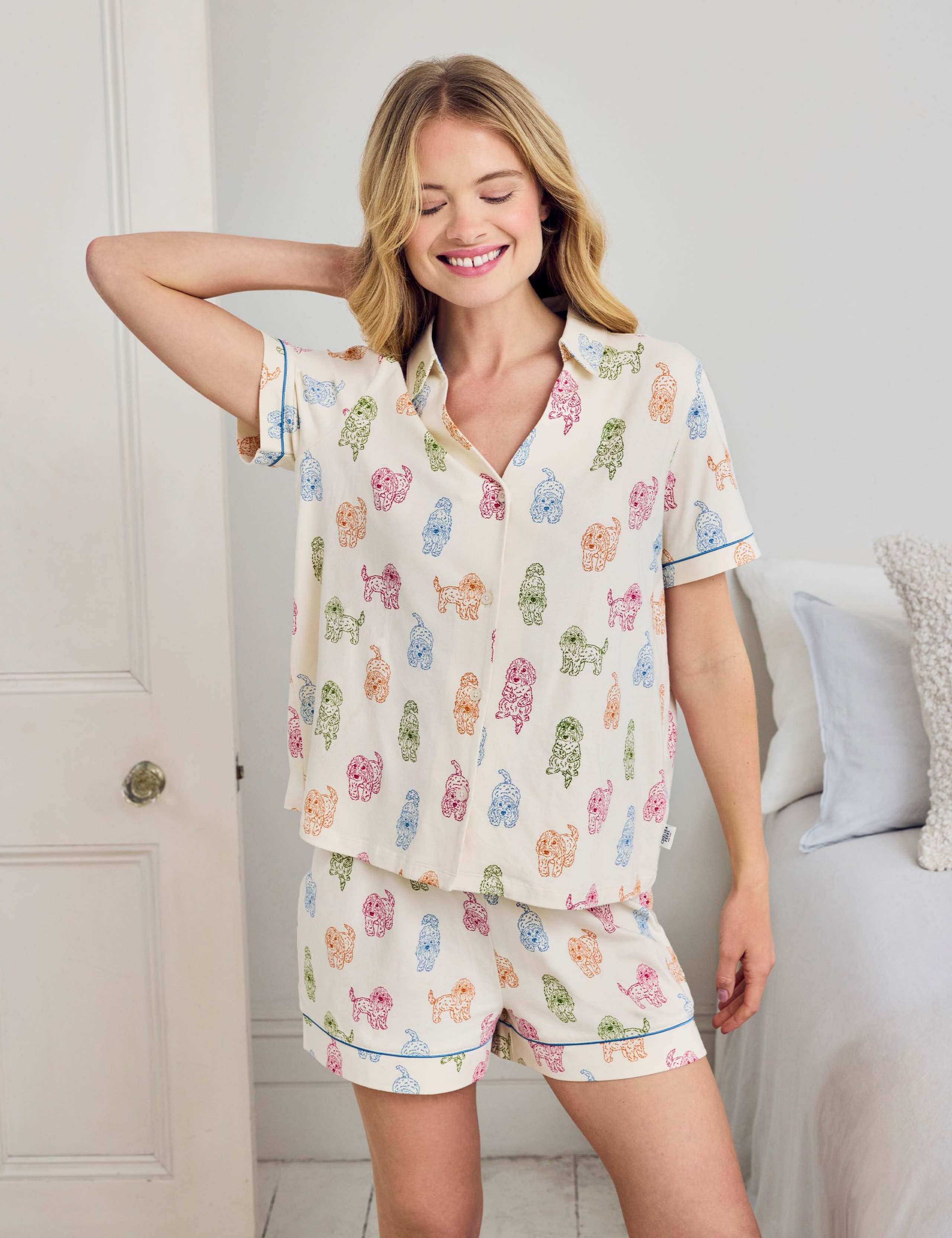 Cotton Rich Dog Print Shortie Set 3 of 5