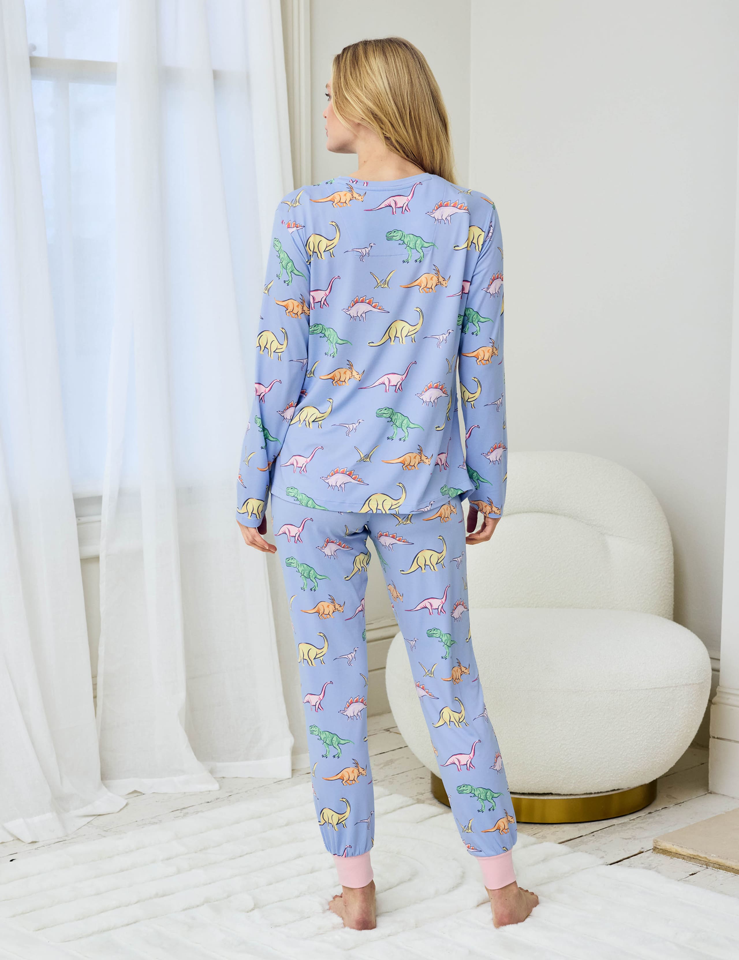 Maternity Dinosaur Print Pyjama Set 4 of 5