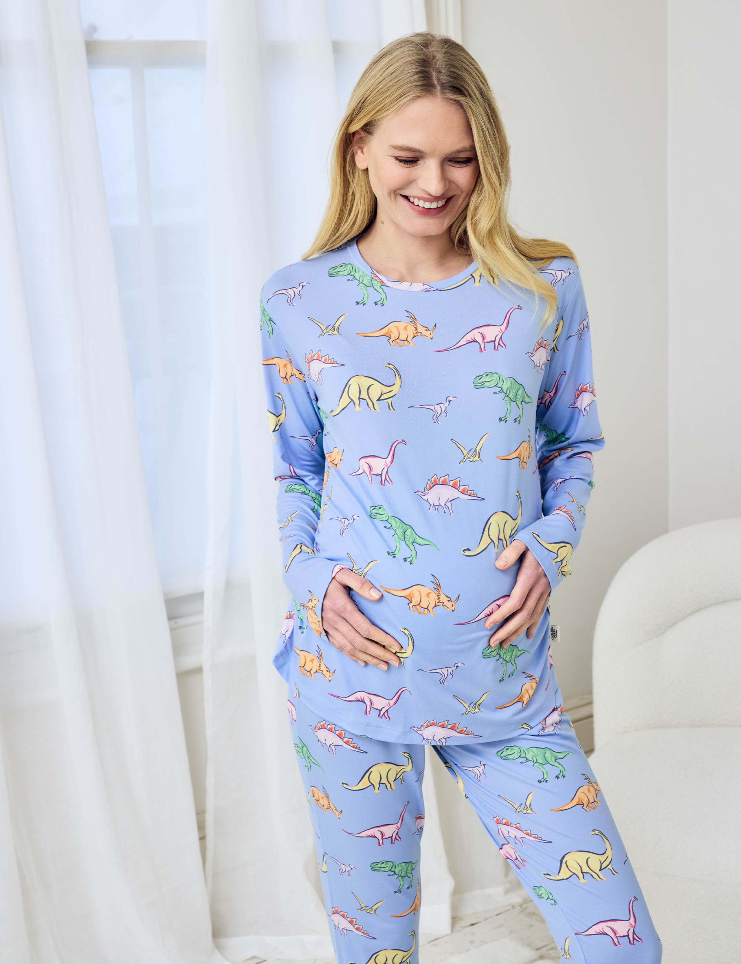 Maternity Dinosaur Print Pyjama Set 5 of 5